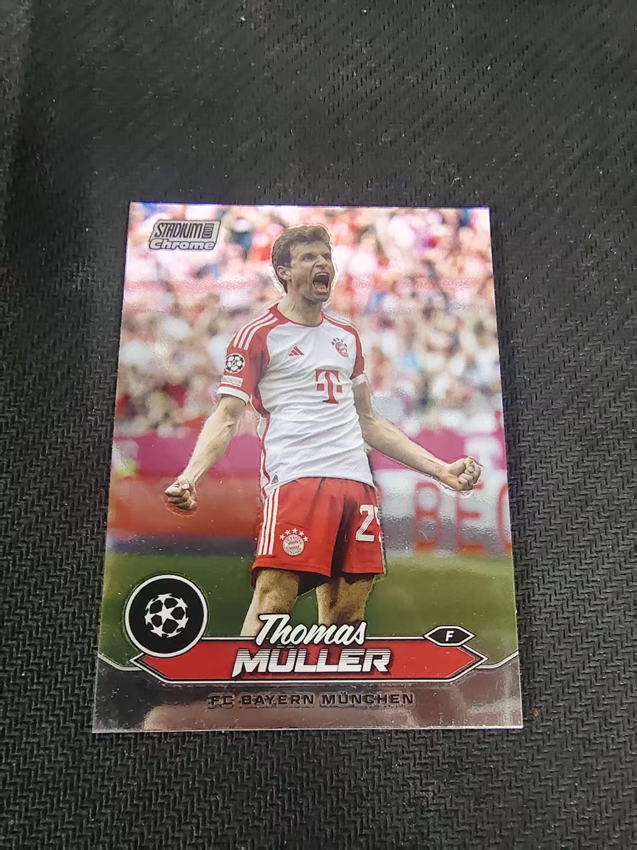 【可合并,不累计】2024 Topps Stadium Club Chrome Thomas Muller 托马斯 穆勒 拜仁慕尼黑 竞技场 欧冠 划痕 边角瑕疵 #25