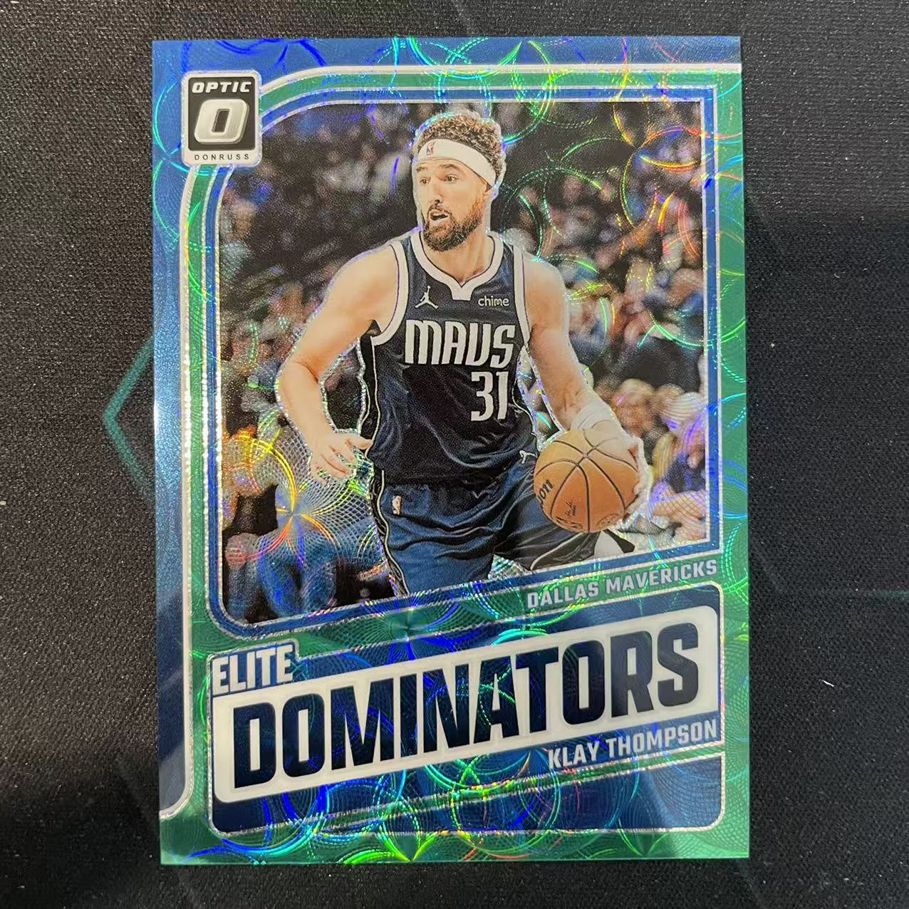 2024-25 Panini Donruss Klay Thompson 【阿福代卖】克莱 汤普森 独行侠 杜蕾斯op 蓝绿圈圈折 25编 收藏必备(行行行A)