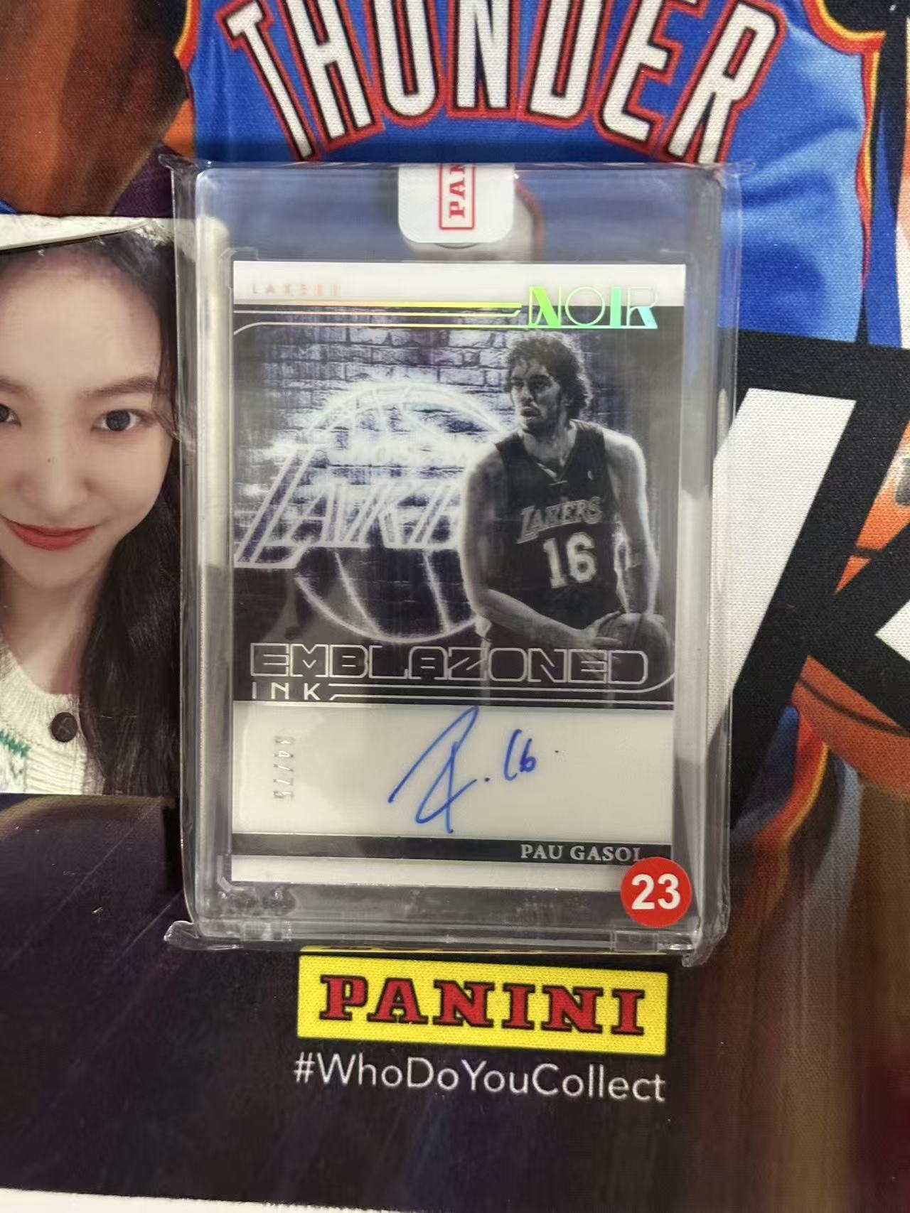 2024-25 Panini Noir Pau Gasol 【小猪包代卖】湖人 大加索尔 75编 签字 卡签 霓虹灯 原封砖 镜面 队标 背号铭文