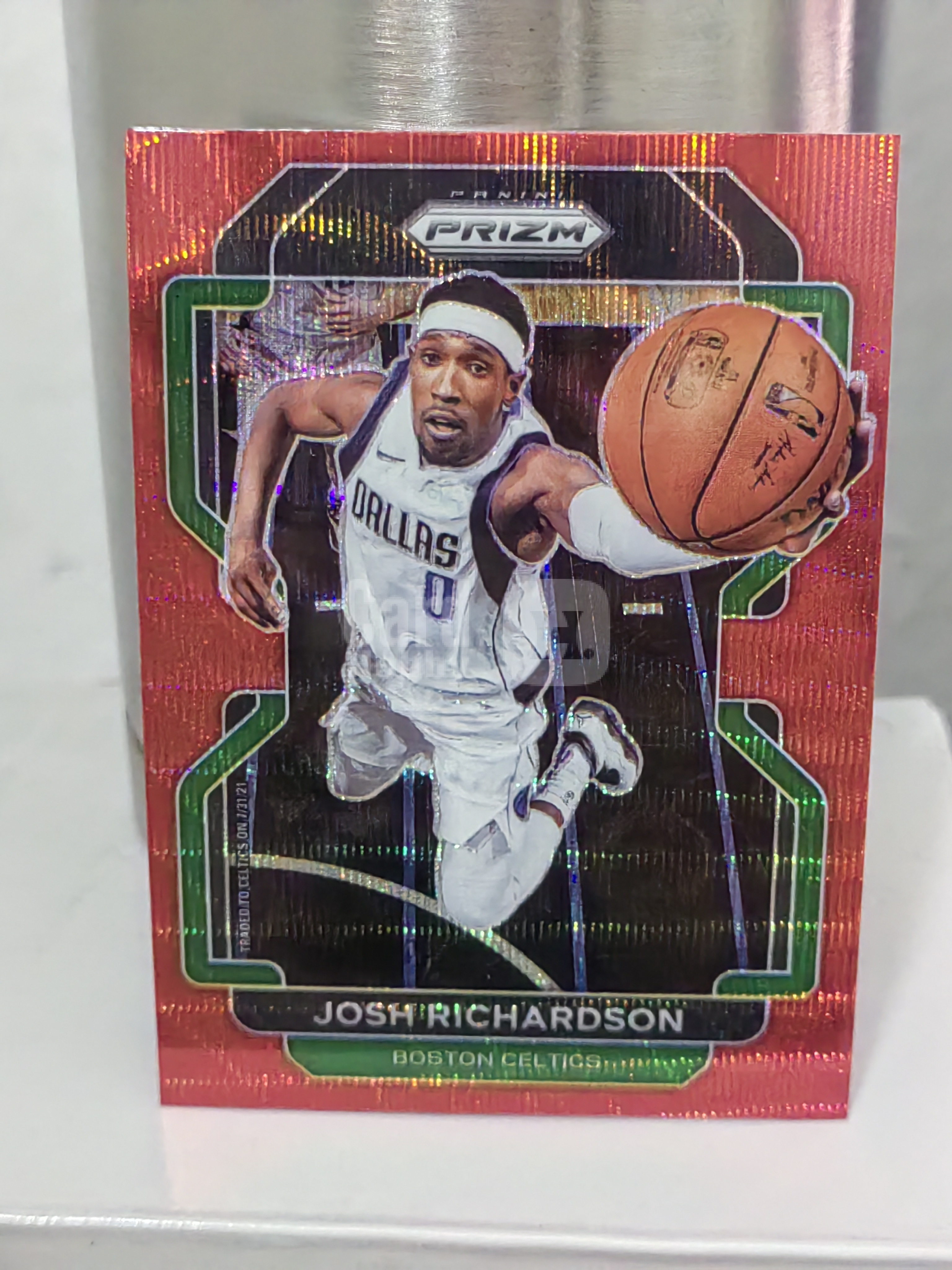 2021-22 Panini Prizm Josh Richardson PZ 约什 理查德森 波士顿凯尔特人 红波纹 篮 白边白角 不保卡品 卡品如图