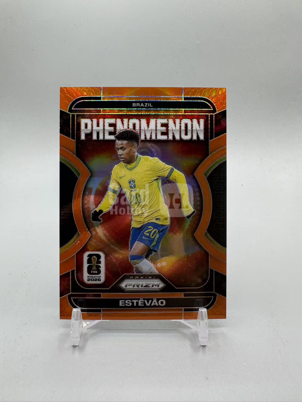 2025-26 Panini World Cup Prizm estevao 【灰灰代拍】全新 世界杯 PZ 埃斯特旺 /25编 橙折 现象特卡 巴西 切尔西 王