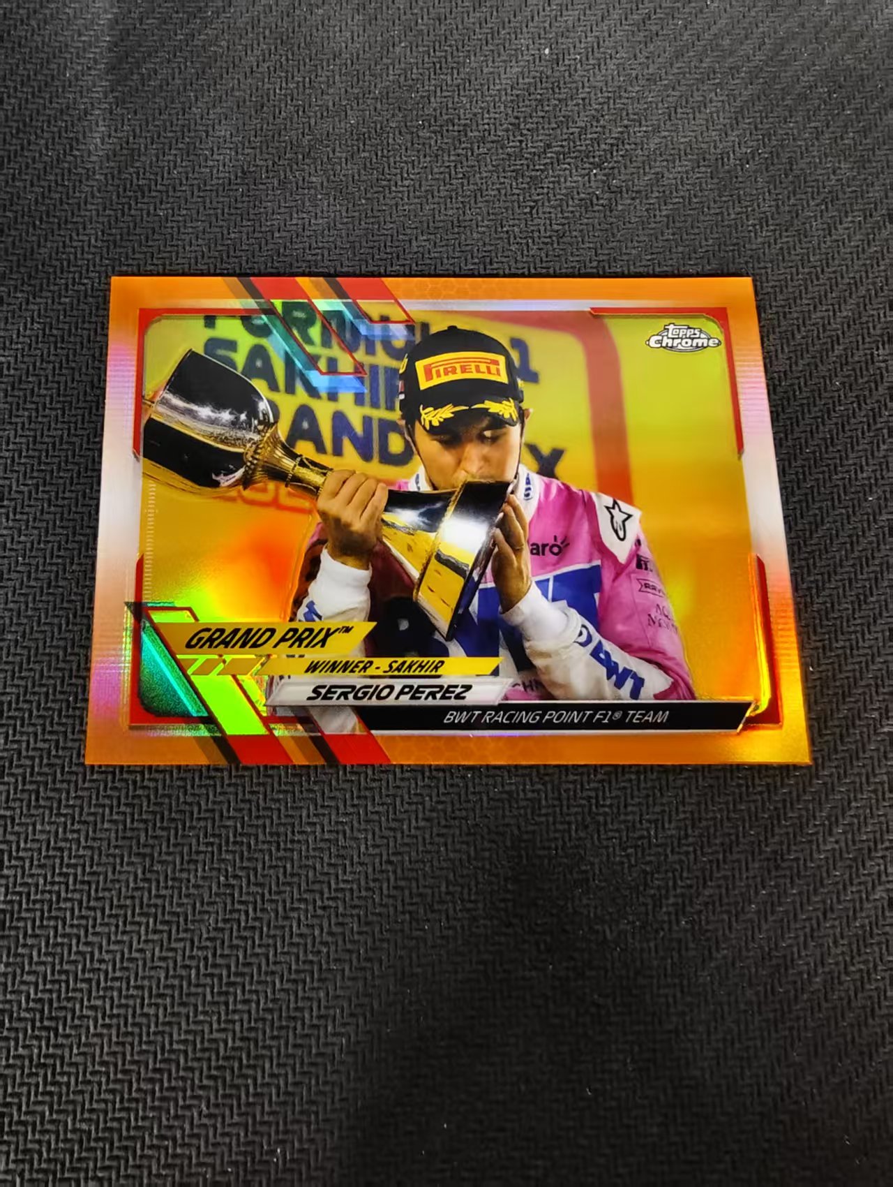 【汽水拍卖】2021 Topps Racing F1 Sergio Perez 塞尔吉奥 佩雷兹 橙折 划痕 边角瑕疵 #153