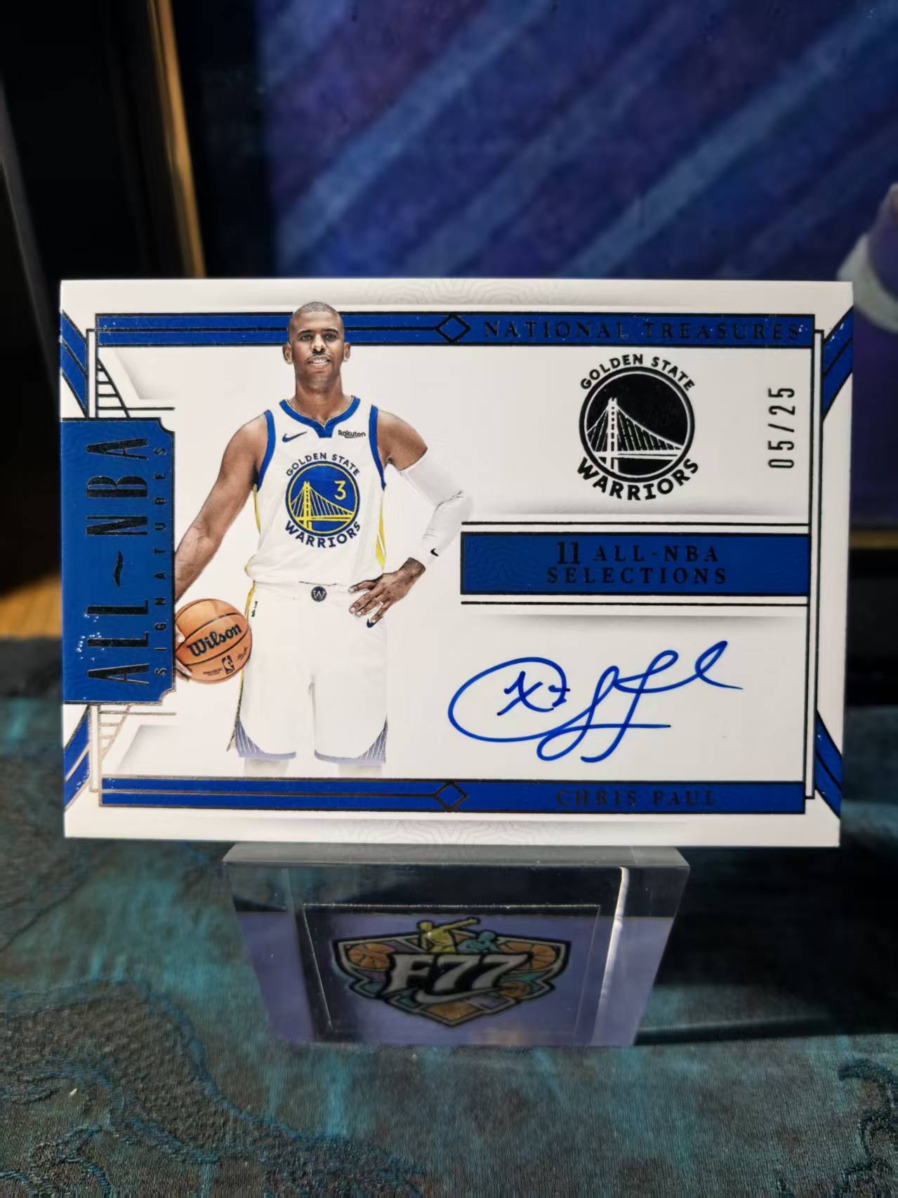 2023-24 Panini National Treasures Chris Paul 国宝 勇士 CP3 克里斯 保罗 Chris Paul 25编 All-NBA 签字 卡签 收藏必备