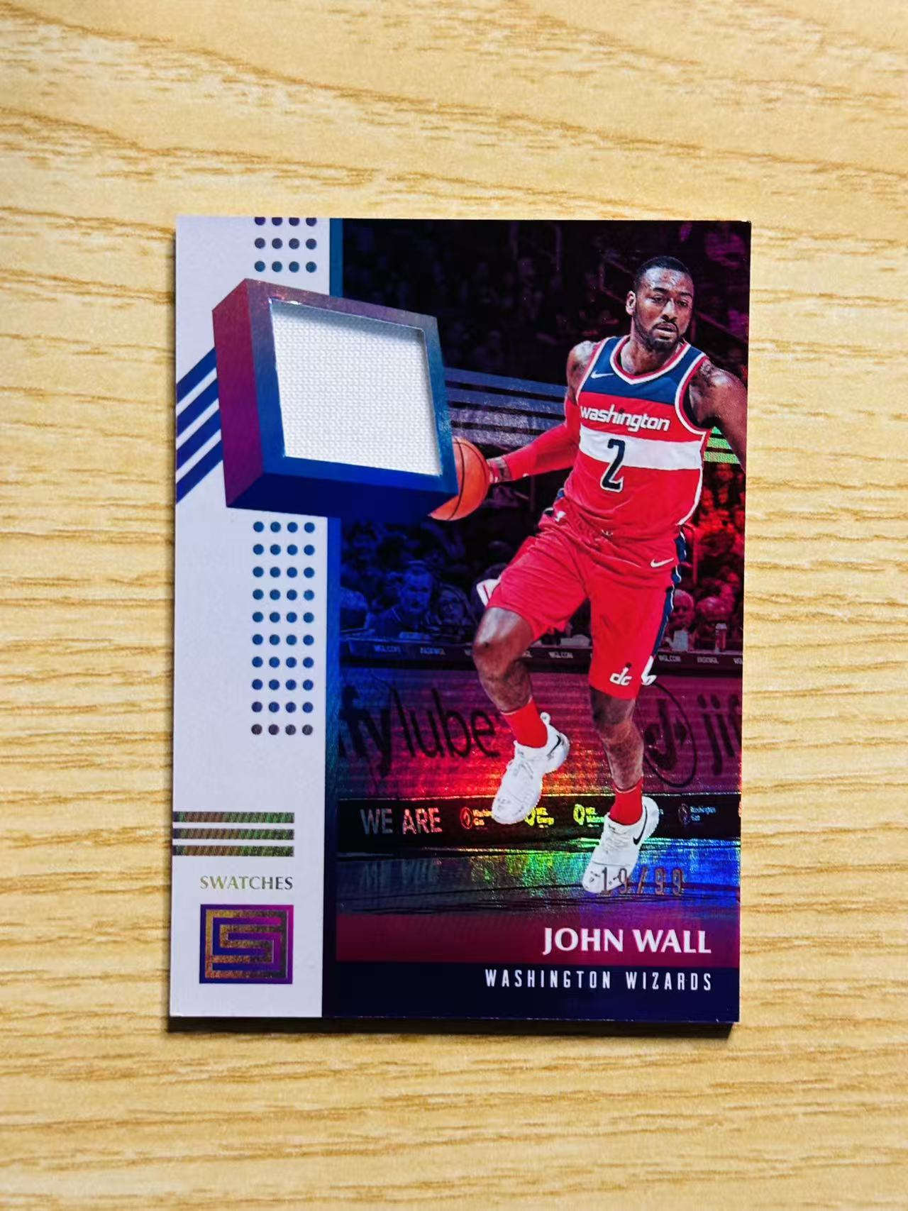 2017-18 Panini Status John Wall #S-JWL 约翰 沃尔 奇才 粉折 折射 球衣切割 19/99编
