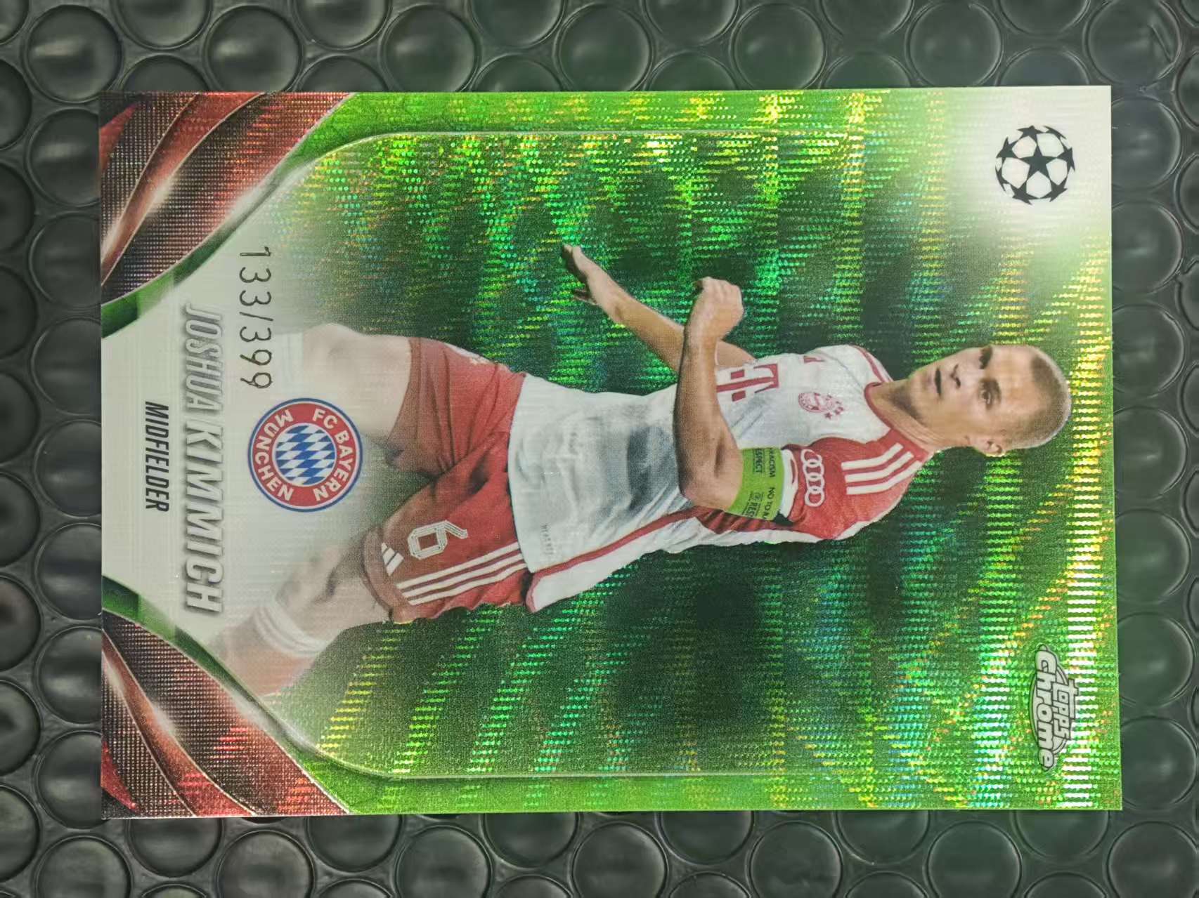 2024 Topps Chrome Joshua Kimmich 欧冠TC 拜仁慕尼黑 德国 约书亚 基米希 鸡哥 133/399编 绿波纹折 折射 卡品如图【原地起飞卡社】MVP11.11