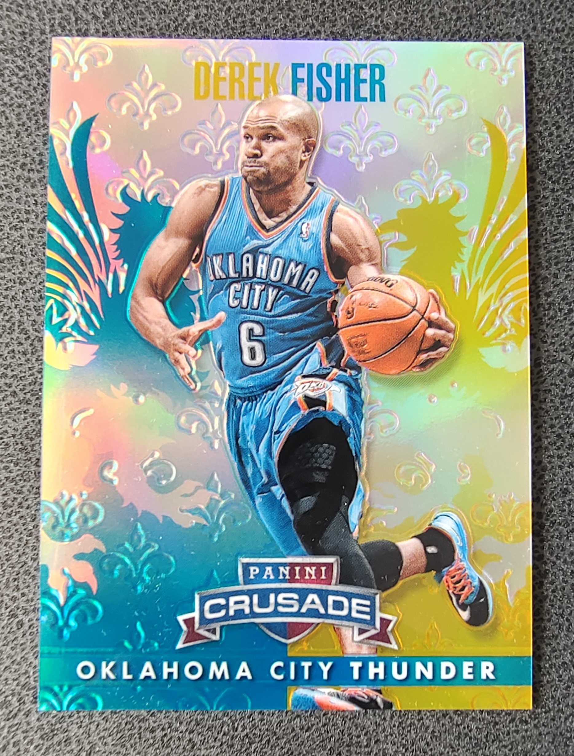 2013-14 Panini Crusade Derek Fisher 俄克拉马荷 雷霆队 德里克 费舍尔 老鱼 十字军 青折 188/249