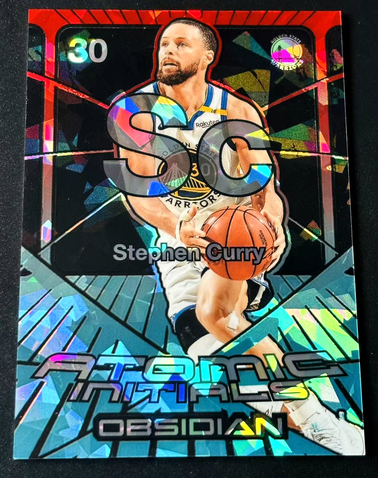2024-25 Panini Obsidian Stephen Curry 黑曜石 勇士 斯蒂芬 库里 14/30编 背号编 碎冰折 原子缩写 特卡 凑套必备 不累计