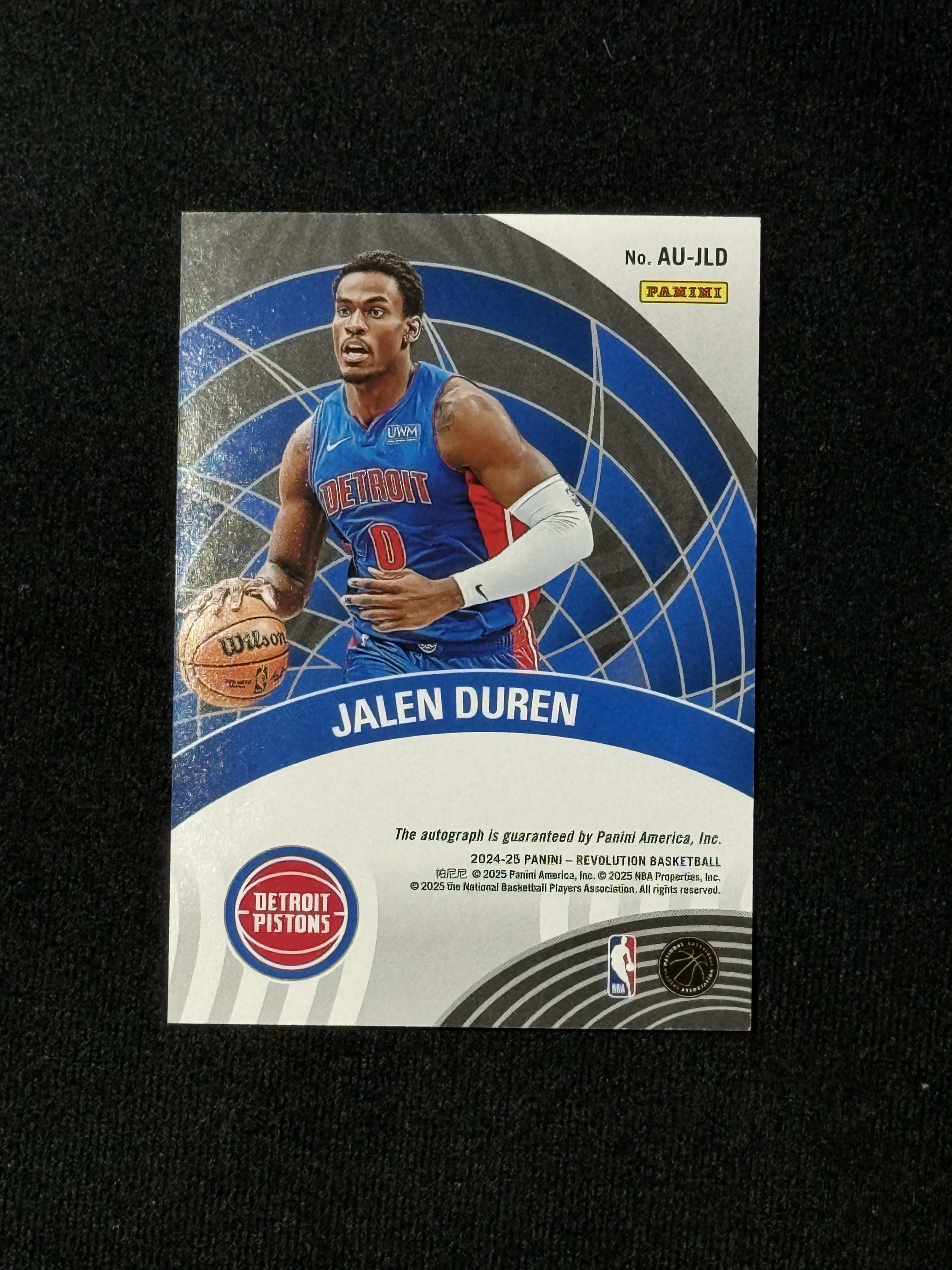 2024-25 Panini Revolution Jalen Duren 【扎克代卖】革命 活塞 CC队友 杰伦 杜伦 贴签 实卡好看 瑕疵如图 福盒 猪脚饭