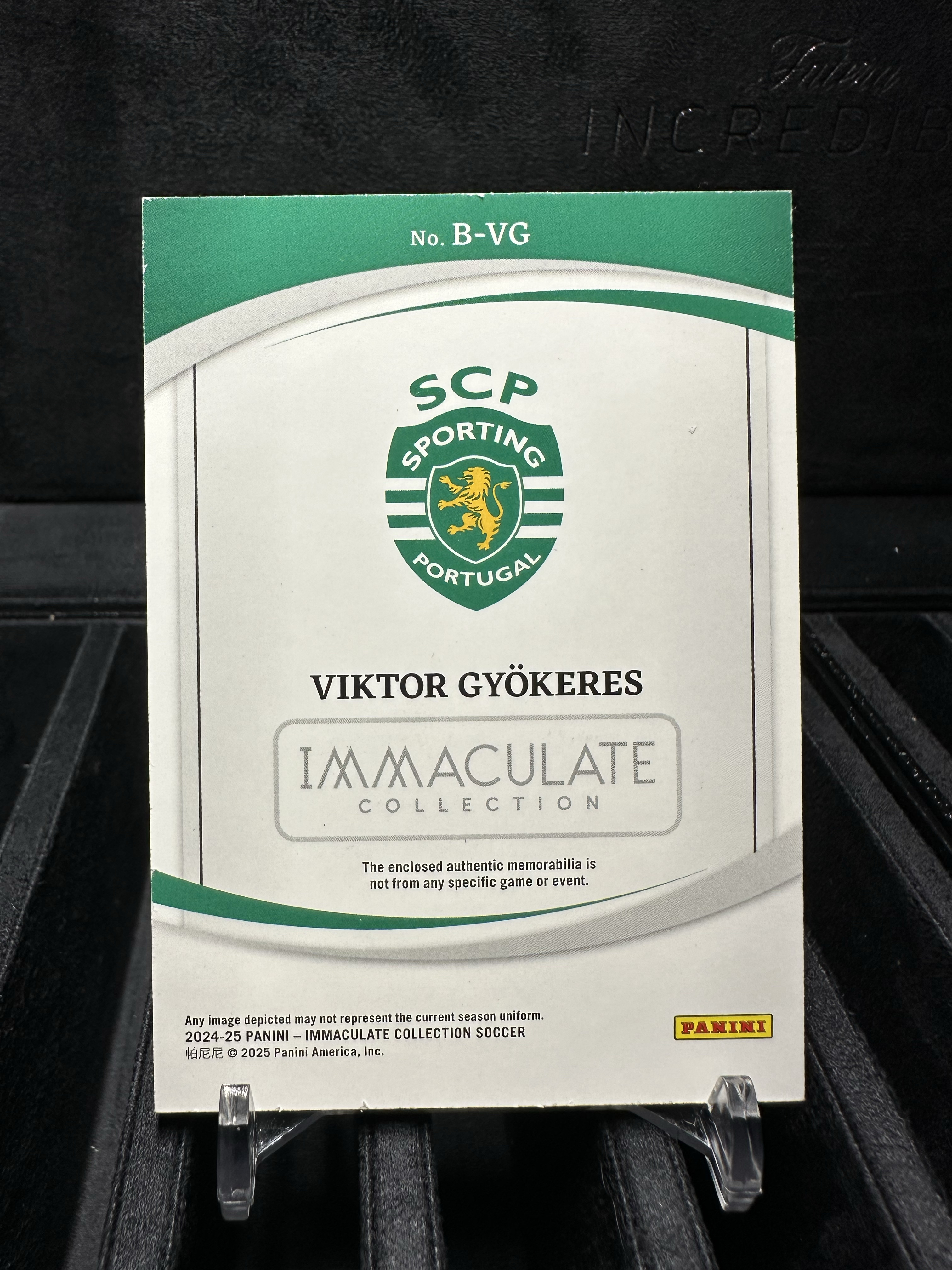 2025 Panini Immaculate Gyokeres 哲凯赖什09/10编 金版低编 球衣物料Patch字母暴力切割 葡体选图爱咪咪高端系列卡品如图 英超枪手阿森纳锋霸身价飞涨约克雷斯收藏