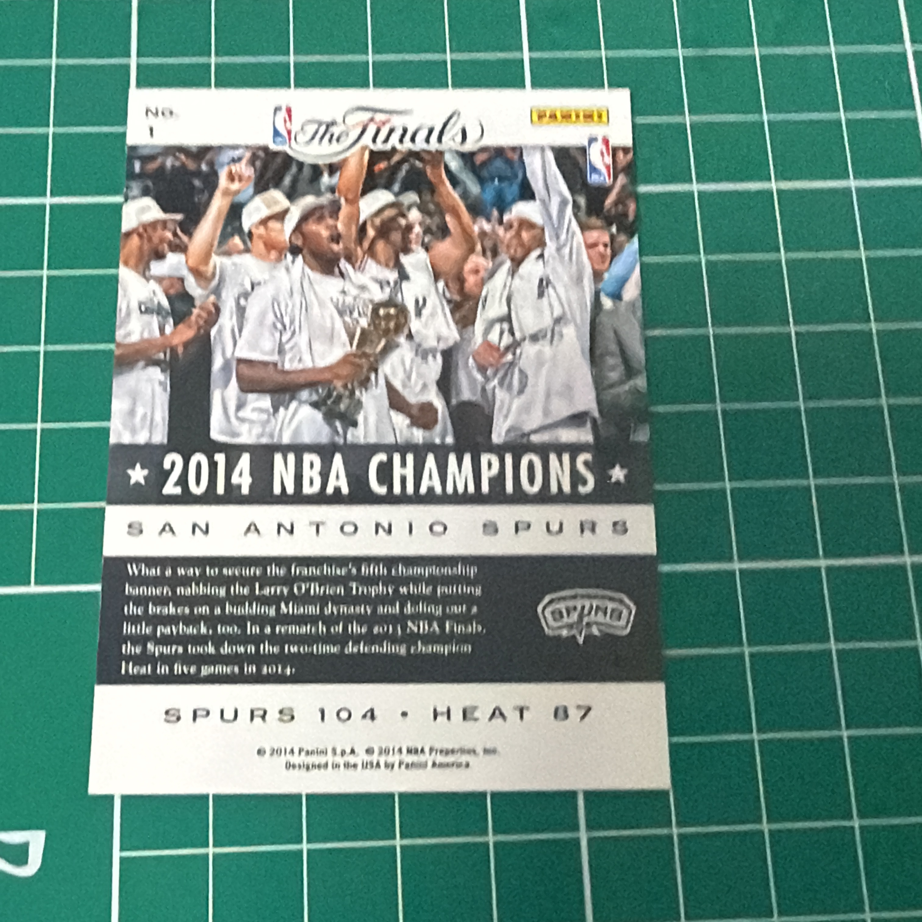 2014-15 Panini Americana San Antonio Spurs S.p.a. 圣安东尼奥马刺 2014总冠军特卡 夺冠伦纳德 帕克 全家福 特卡 闪卡十年老卡 绝版卡 稀有大比例