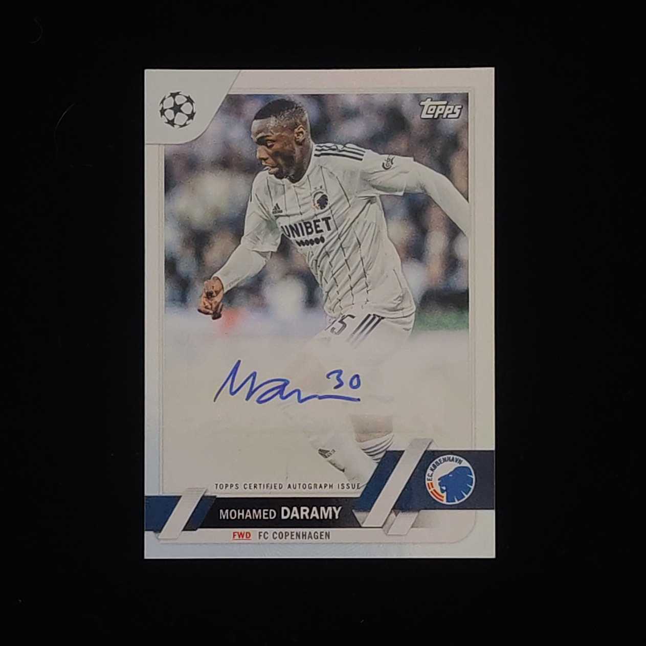 2023 Topps UEFA Champions League Mohammed Daramy 哥本哈根 穆罕默德 达拉米 完美签 卡品如图 收藏必备 【才来-柱】