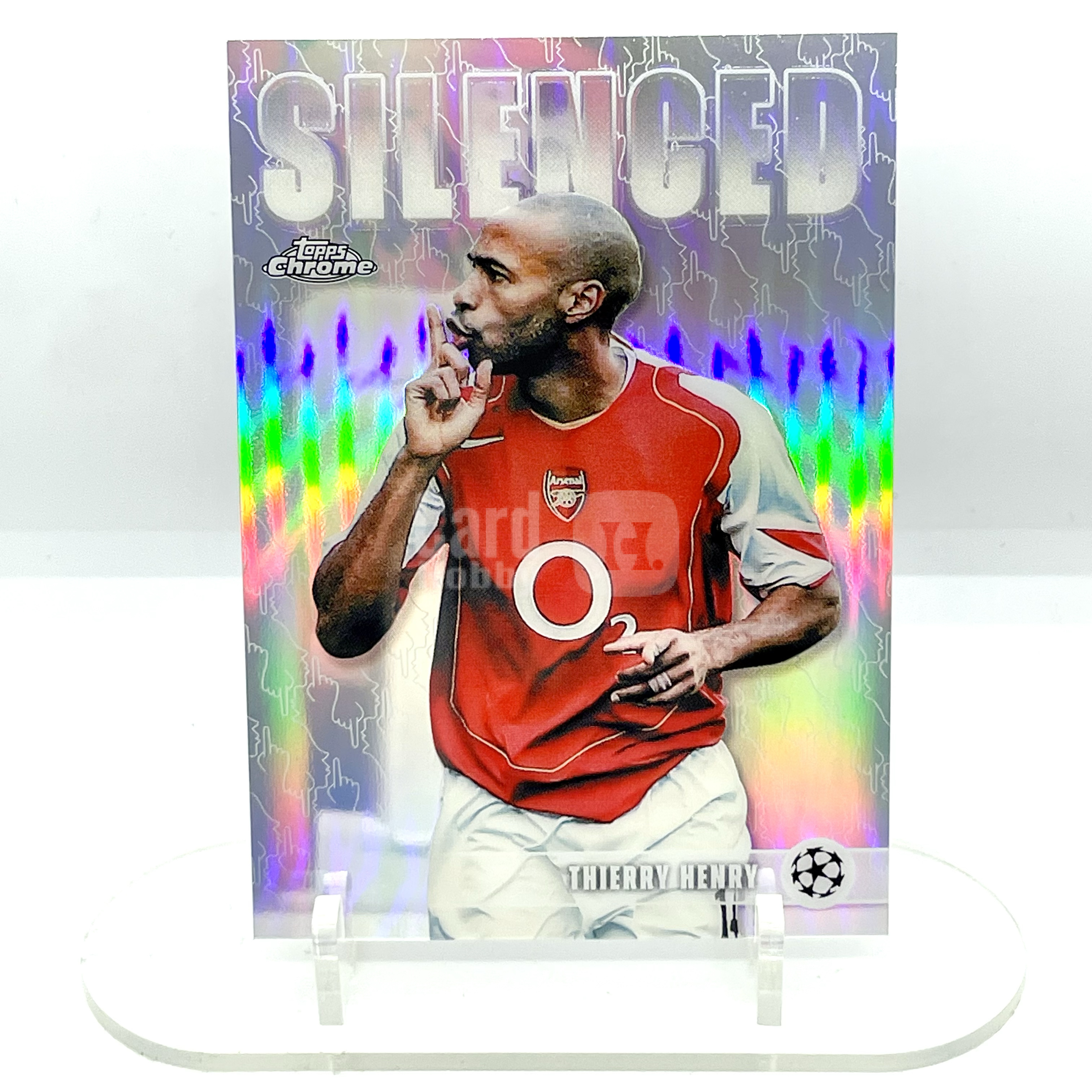 2526 Topps Chrome Arsenal Thierry Henry Silenced 静音庆祝特卡 亨利 阿森纳 欧冠 不保卡品【芥末-阿玮】