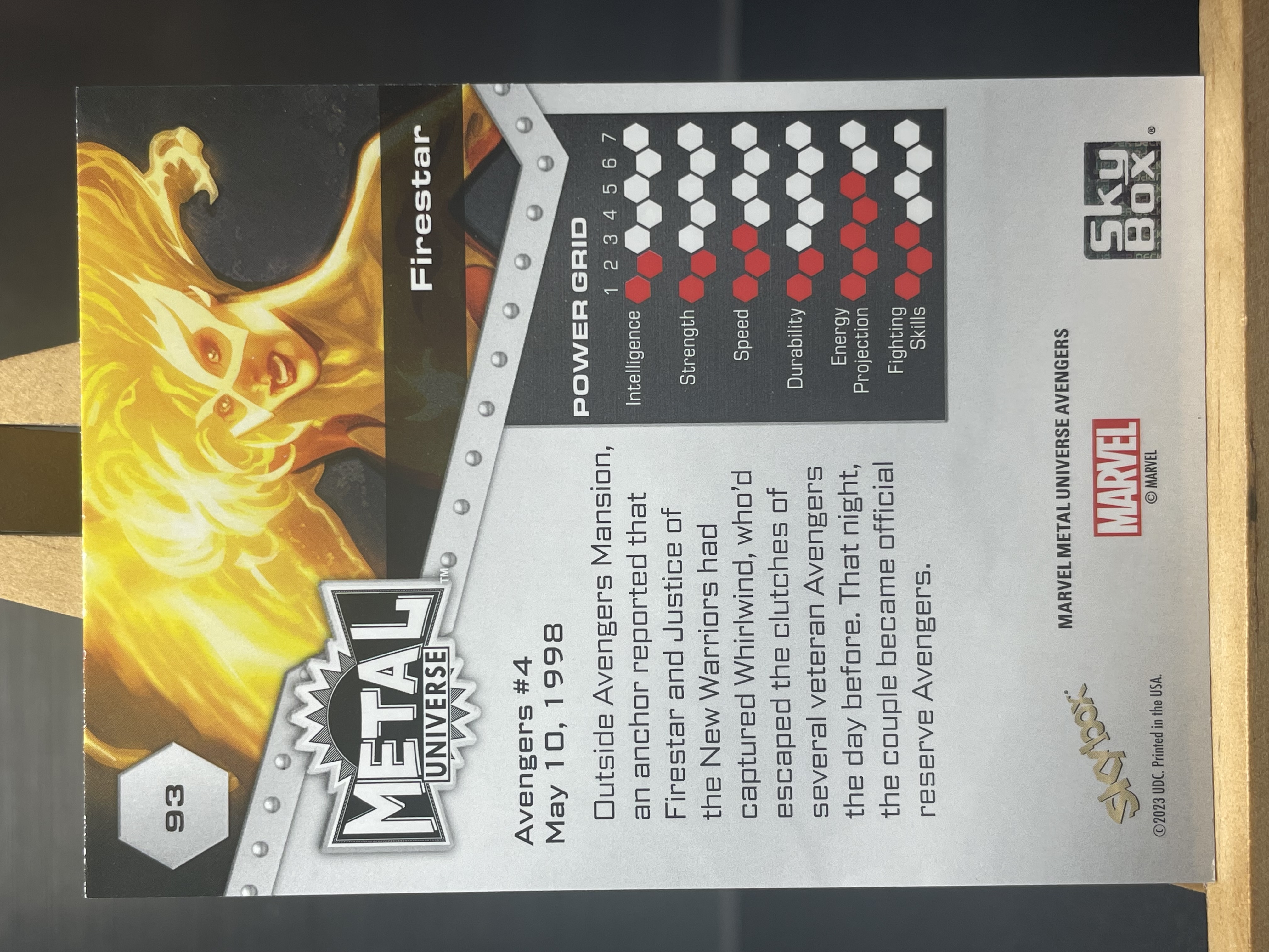 (A3) 2023 SKYBOX MARVEL 漫威 BASE 火焰星 实卡好看 收藏凑套必备 卡品如图 !!!