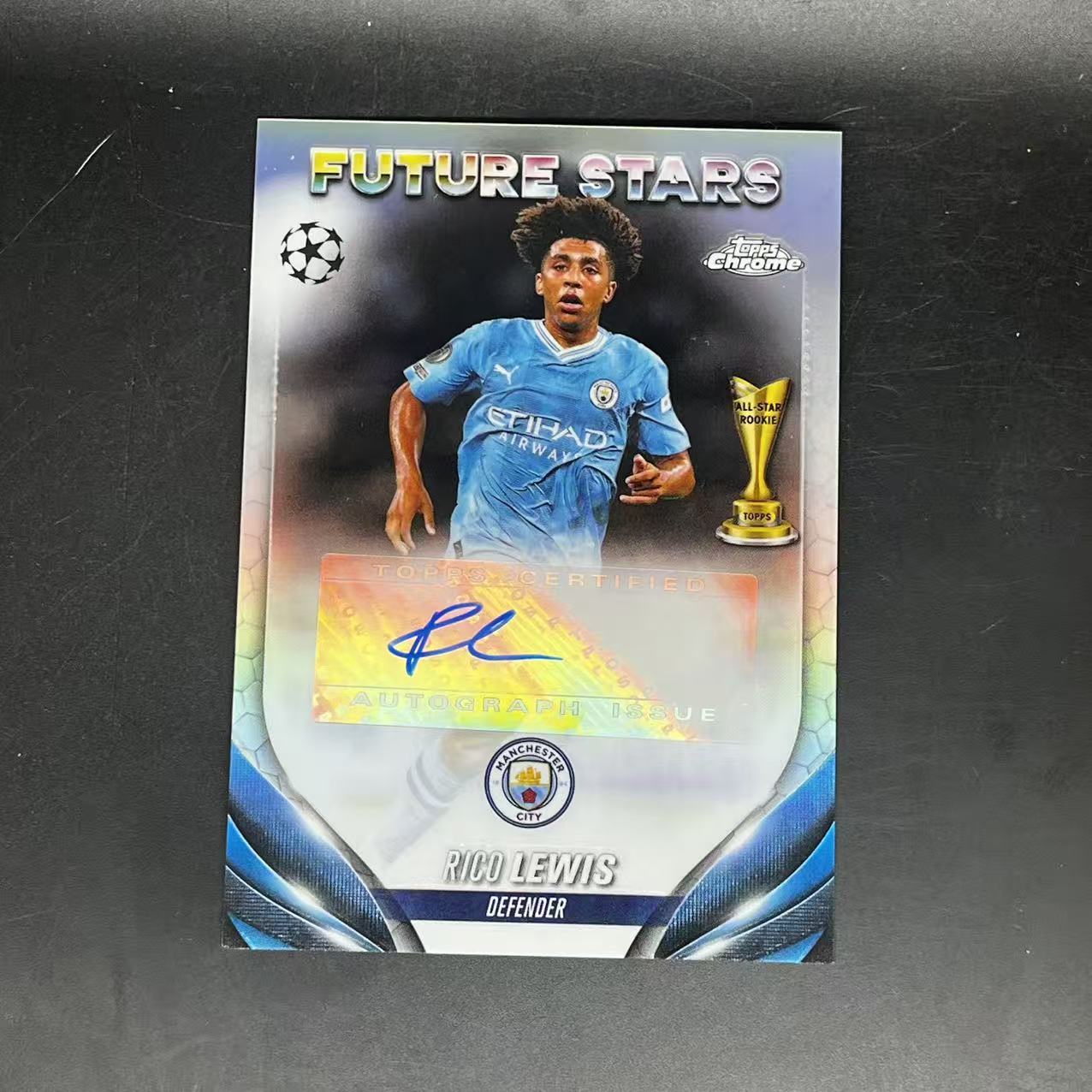 2024 【千禧文化 接代拍】 Chrome Rico Lewis 里科 刘易斯 曼城 签字 银折 欧冠 极具收藏价值 不保卡品(Messi)