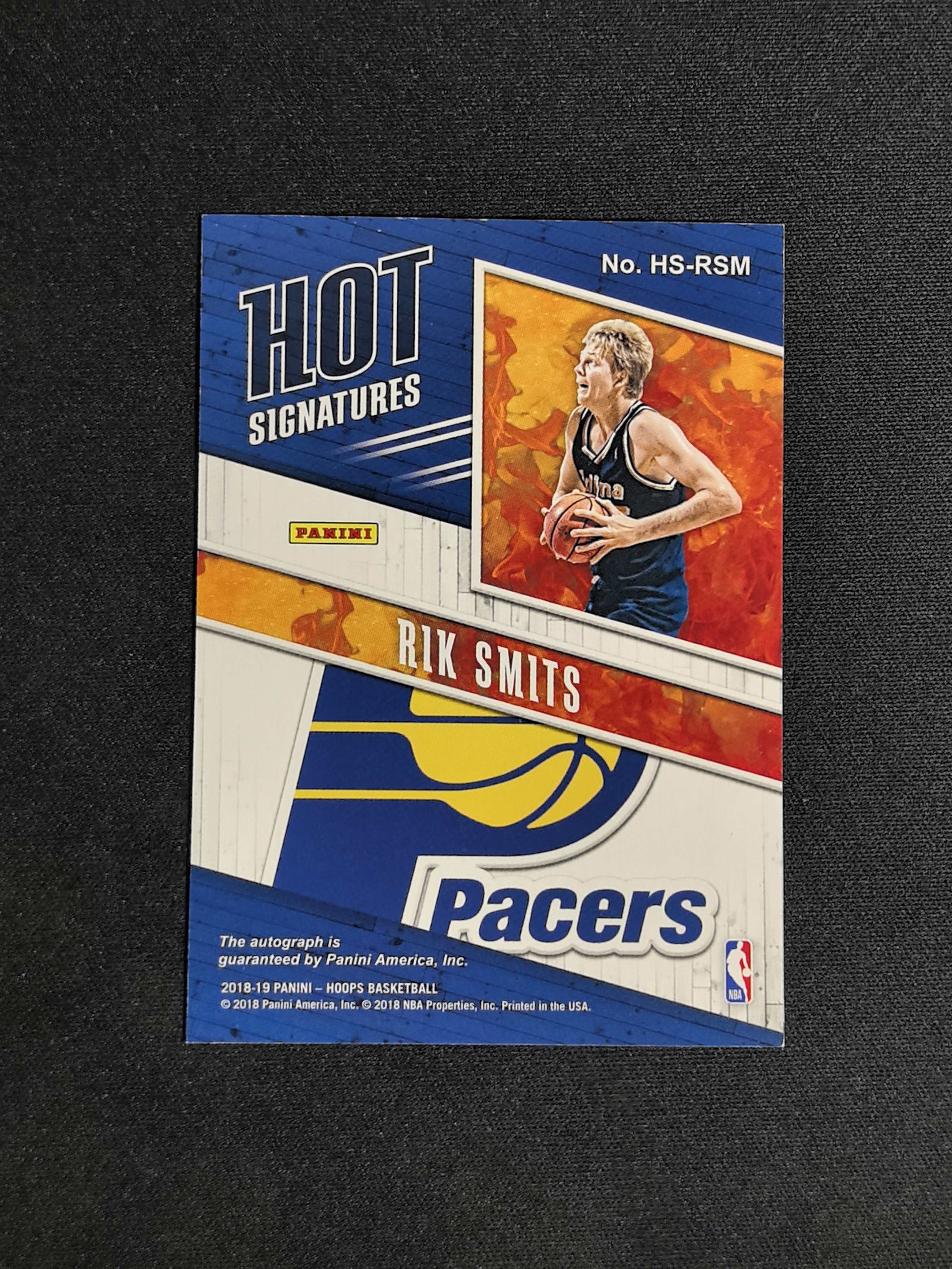 2018-19 Panini NBA Hoops Rik Smits 步行者 里克 施密茨 签字 Hot签 折射 卡品如图 鱼【CYT球星卡】