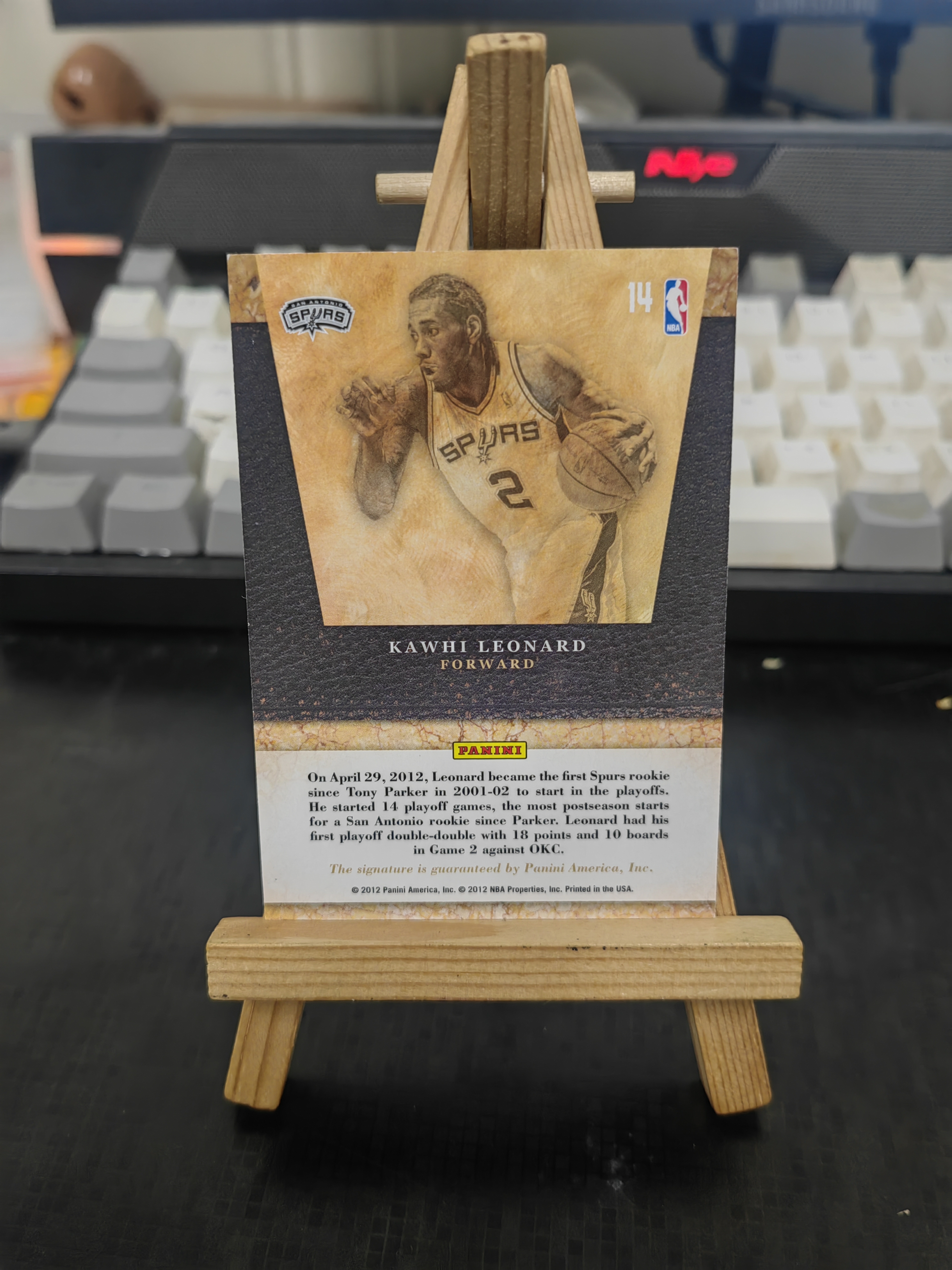 2012 Panini Limited Kawhi Leonard RC 【来福拍卖】雷米特 马刺 科怀 伦纳德 小卡 新秀 签字 卡签 卡品如图