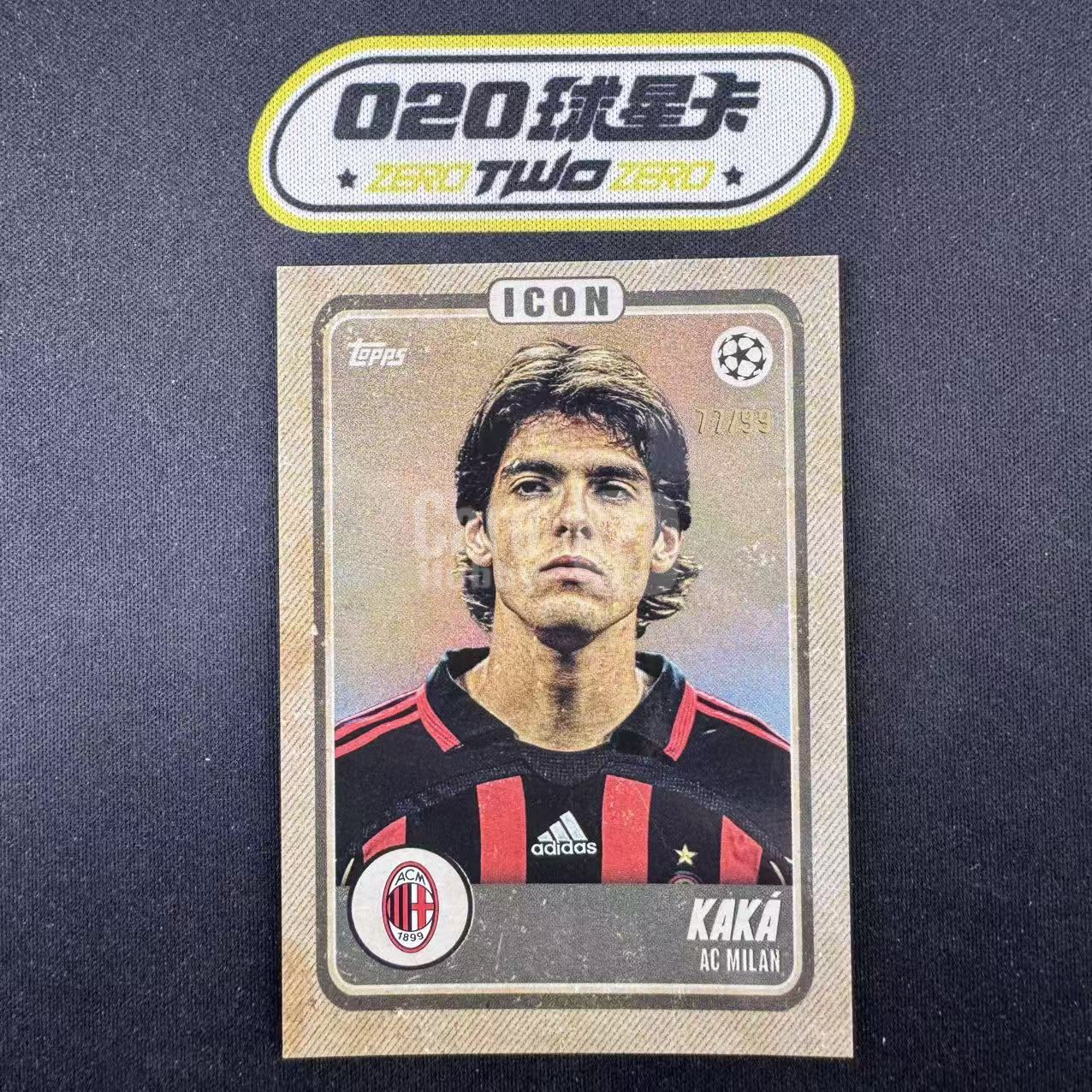 2022-23 Topps Musiala Platinum Kaka 穆夏拉白金盒 卡卡 77/99编 偶像特卡 黑平行 AC米兰(OSORA)