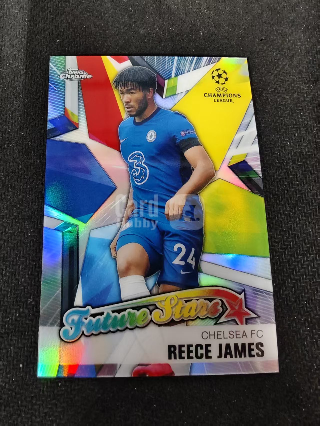 【可合并,不累计】2021 Topps Chrome Reece James 欧冠 英格兰 切尔西 后卫 里斯 詹姆斯 未来之星特卡 银折 划痕 边角瑕疵