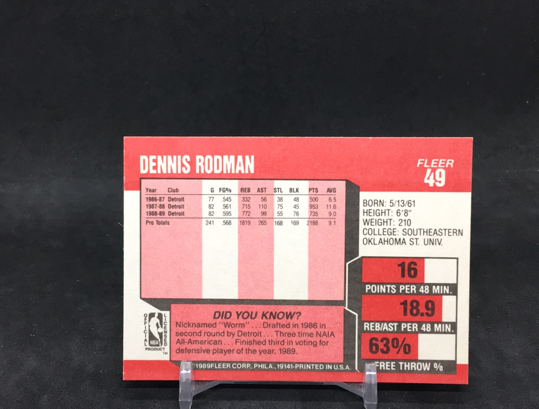 【DC拍卖】11.16 小科比 FLEER 名人堂名宿 活塞坏小子军团内线防守大闸 大虫 丹尼斯 罗德曼