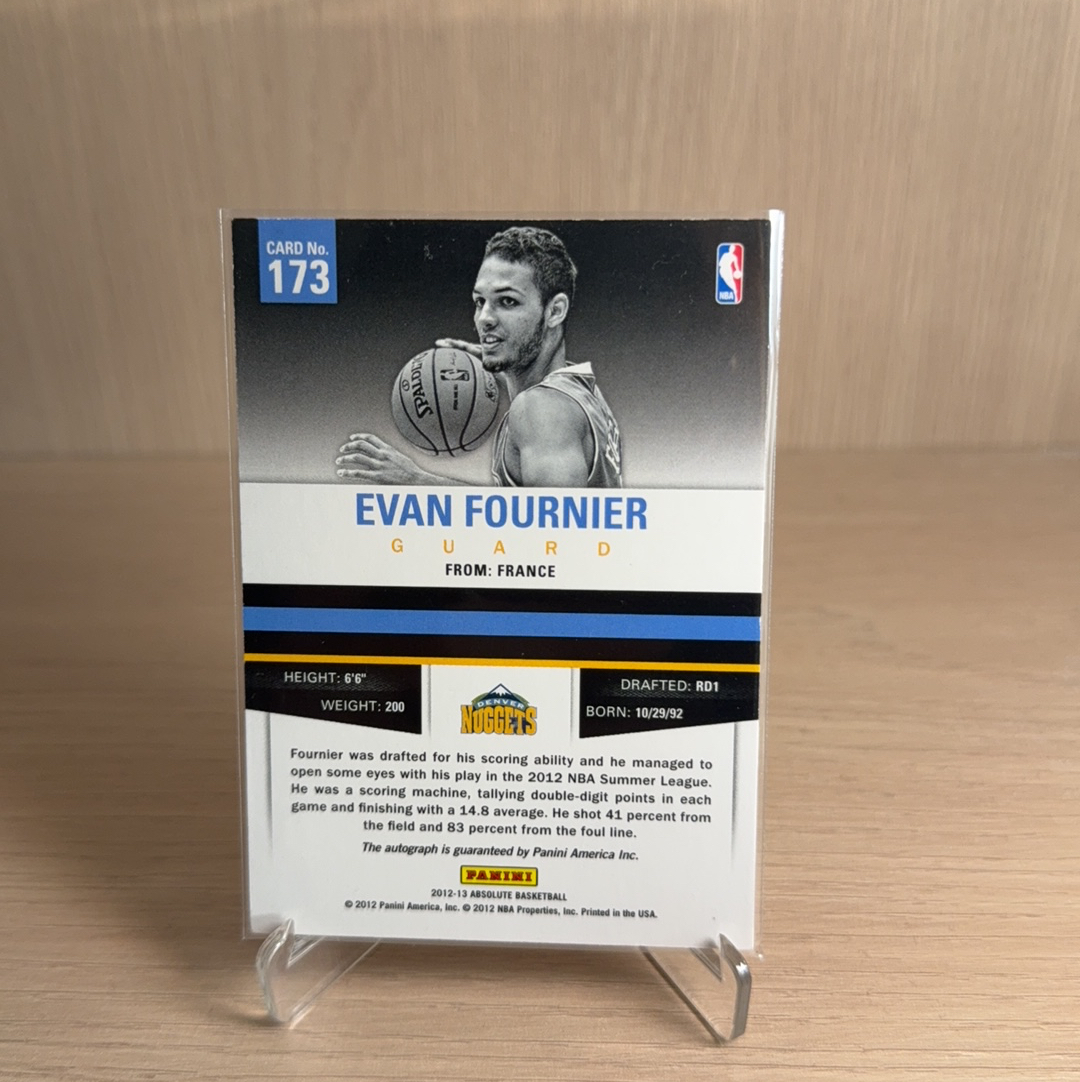 2012-13 Panini Absolute Evan Fournier 【免费代卖】掘金 埃文 富尼耶 /249编 签字 卡品如图 值得收藏!!