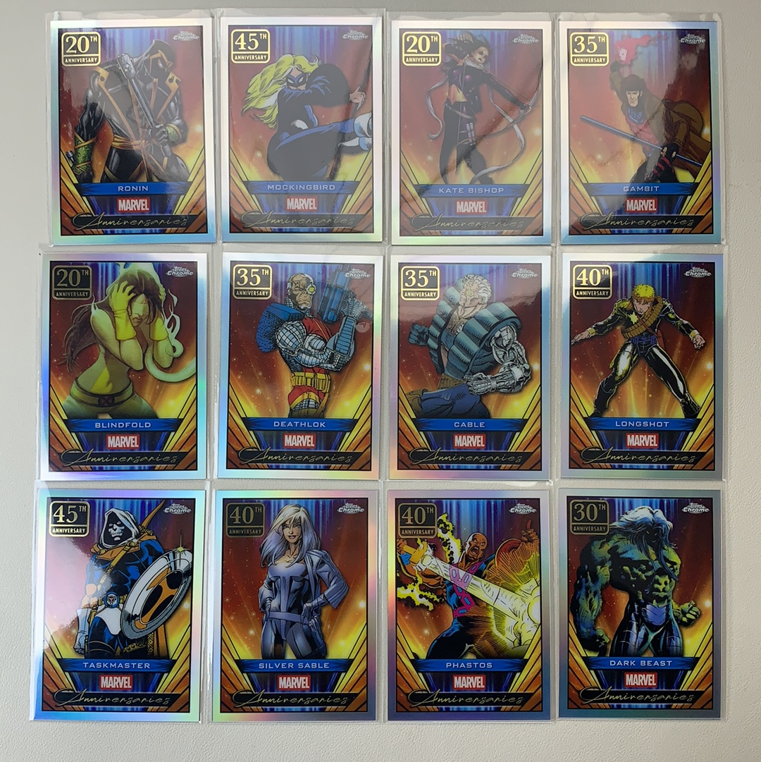 【弈卡代拍】2025 Topps Chrome Marvel 元年漫威TC 复仇者联盟 银折 折射 20周 35周 40 45周特卡 牌皇 模仿大师等 12张 打包 品相如图 凑套必备 哈拉