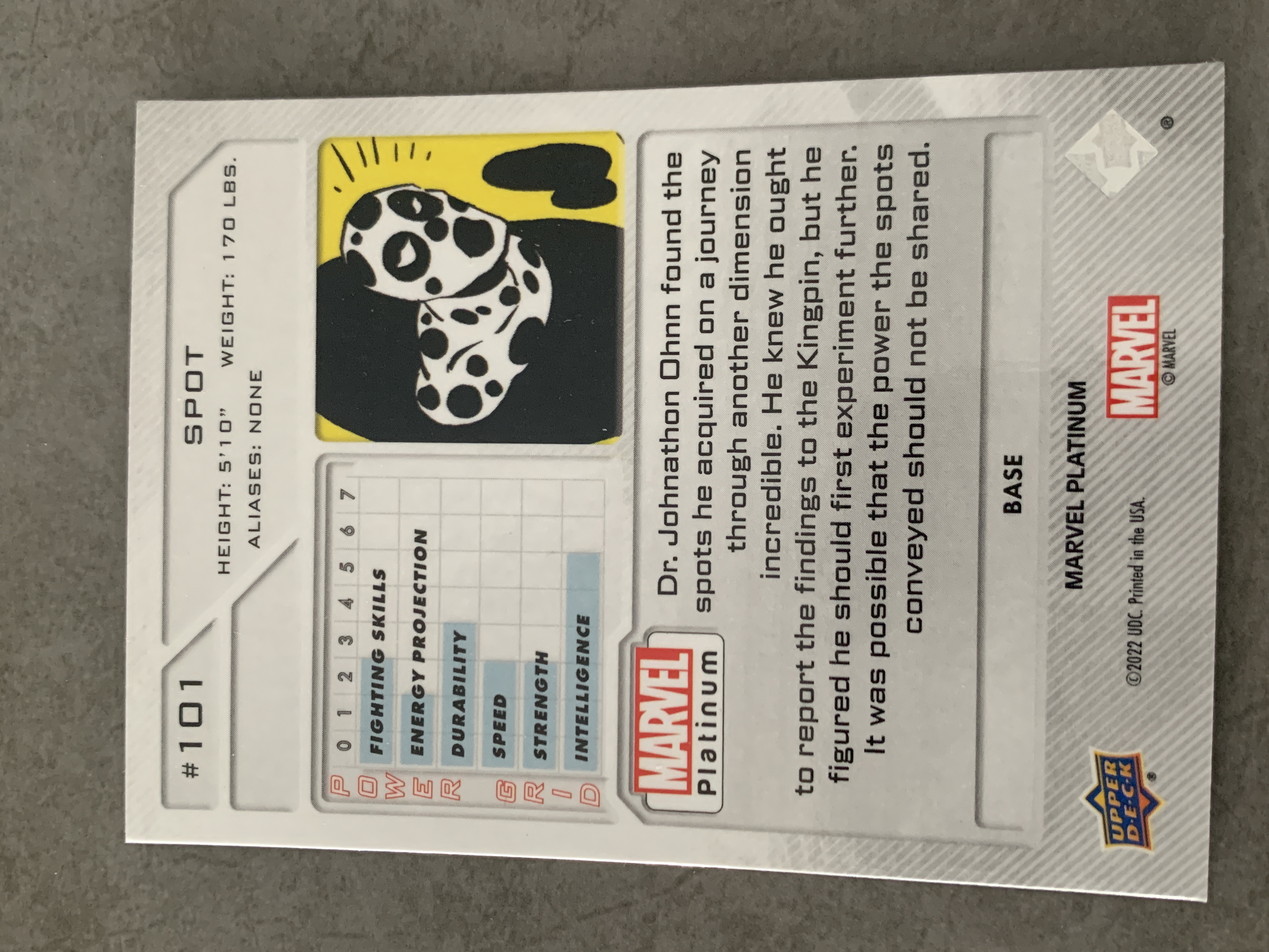 (A8) 2022 UPPER DECK 漫威 BASE 斑点 实卡好看 收藏凑套必备 卡品如图 !!!