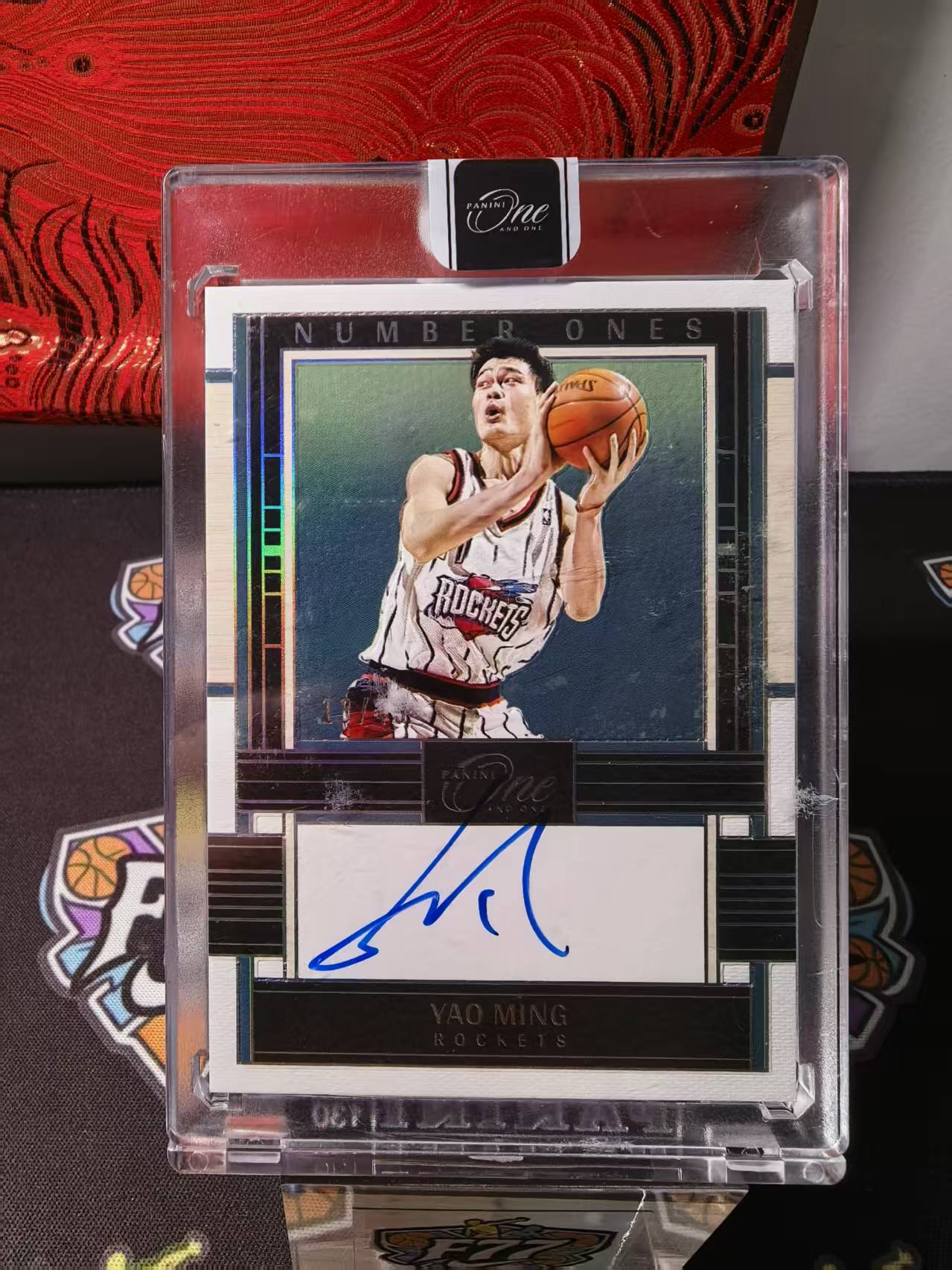 2023-24 Panini One and One Yao Ming 姚明 one 签字 卡签 顺位签 49编 中文签字 火箭 原封砖 墨迹 ...