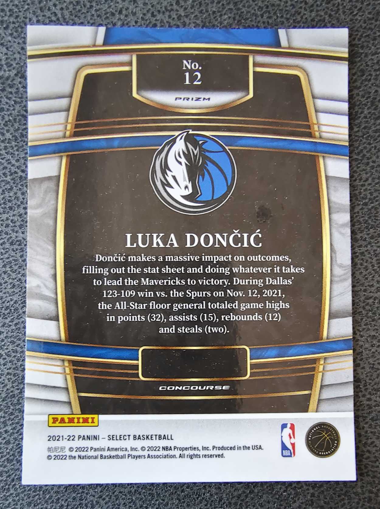 2021-22 Panini Prizm Luka Doncic 达拉斯 小牛队 独行侠队 卢卡 东契奇