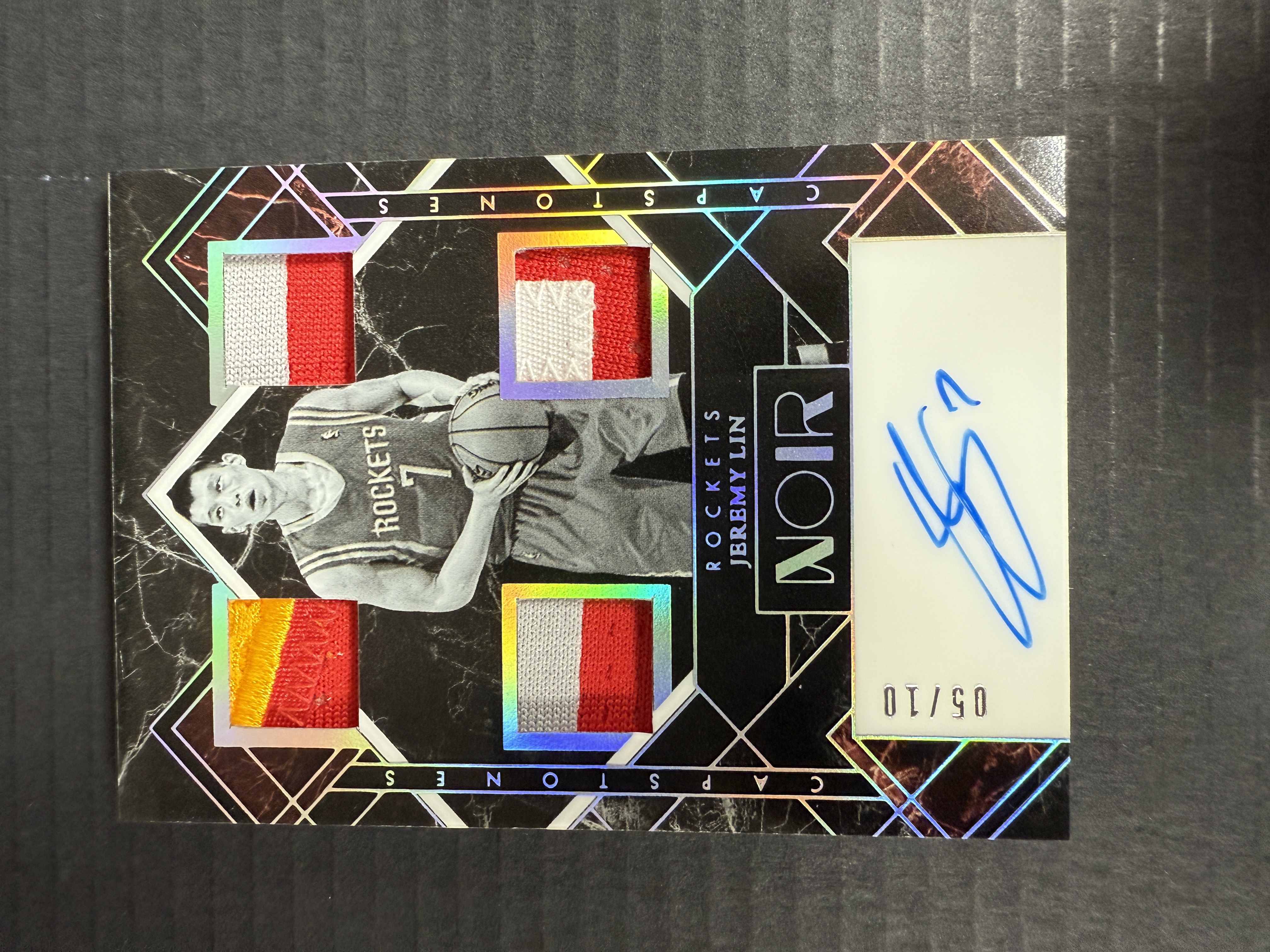 【GOAT山羊拍卖】大叔 2024-25赛季 noir系列 林书豪 四窗大理石patch卡签pa /10 低编 暴力切割 林疯狂 火箭名宿 品相如图