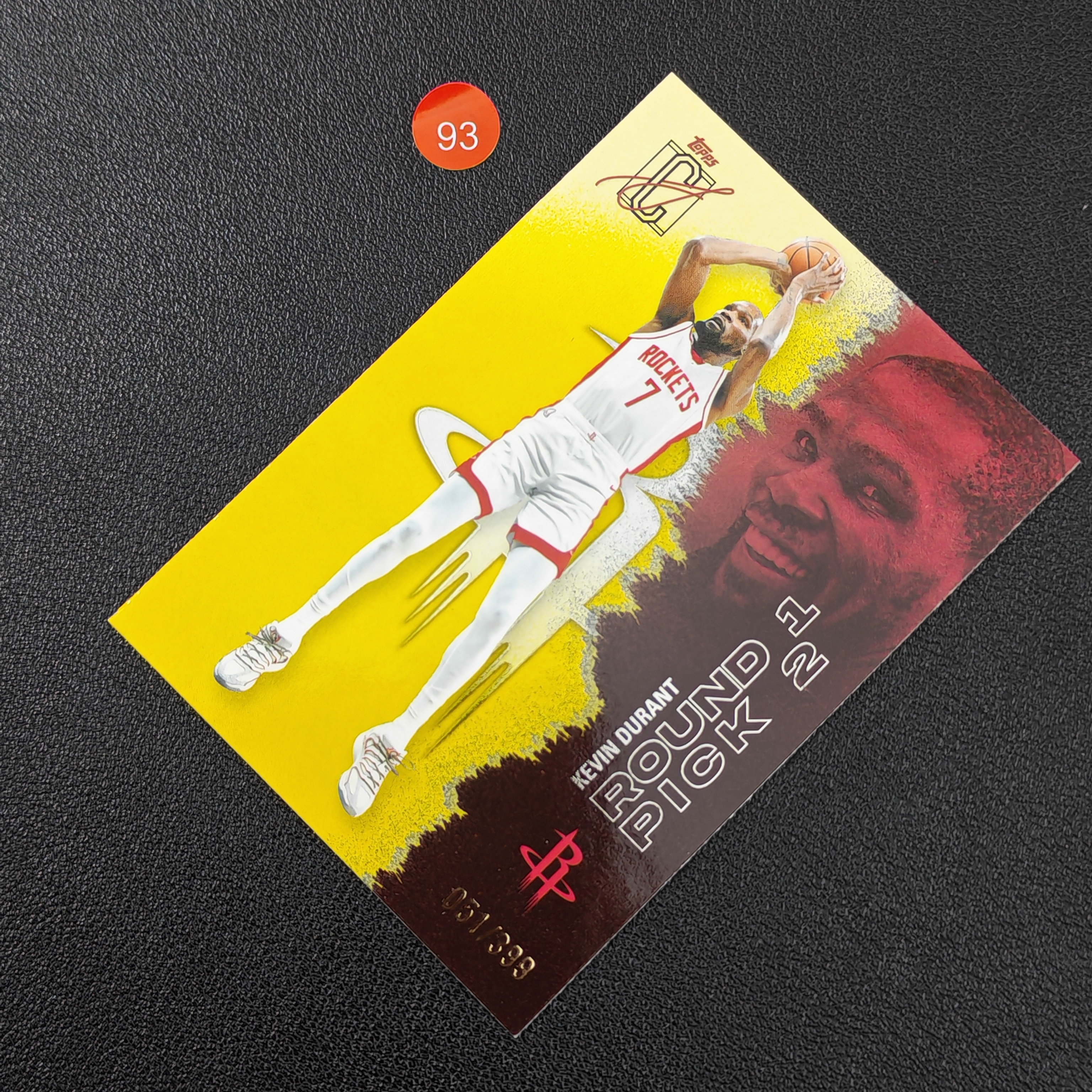 【鹰歌拍卖】凯文·杜兰特 Durant 火箭 正黄平行 051/399编 |2026 Topps Signature class 死神 未来可期 凑套必备 不保卡品#momo