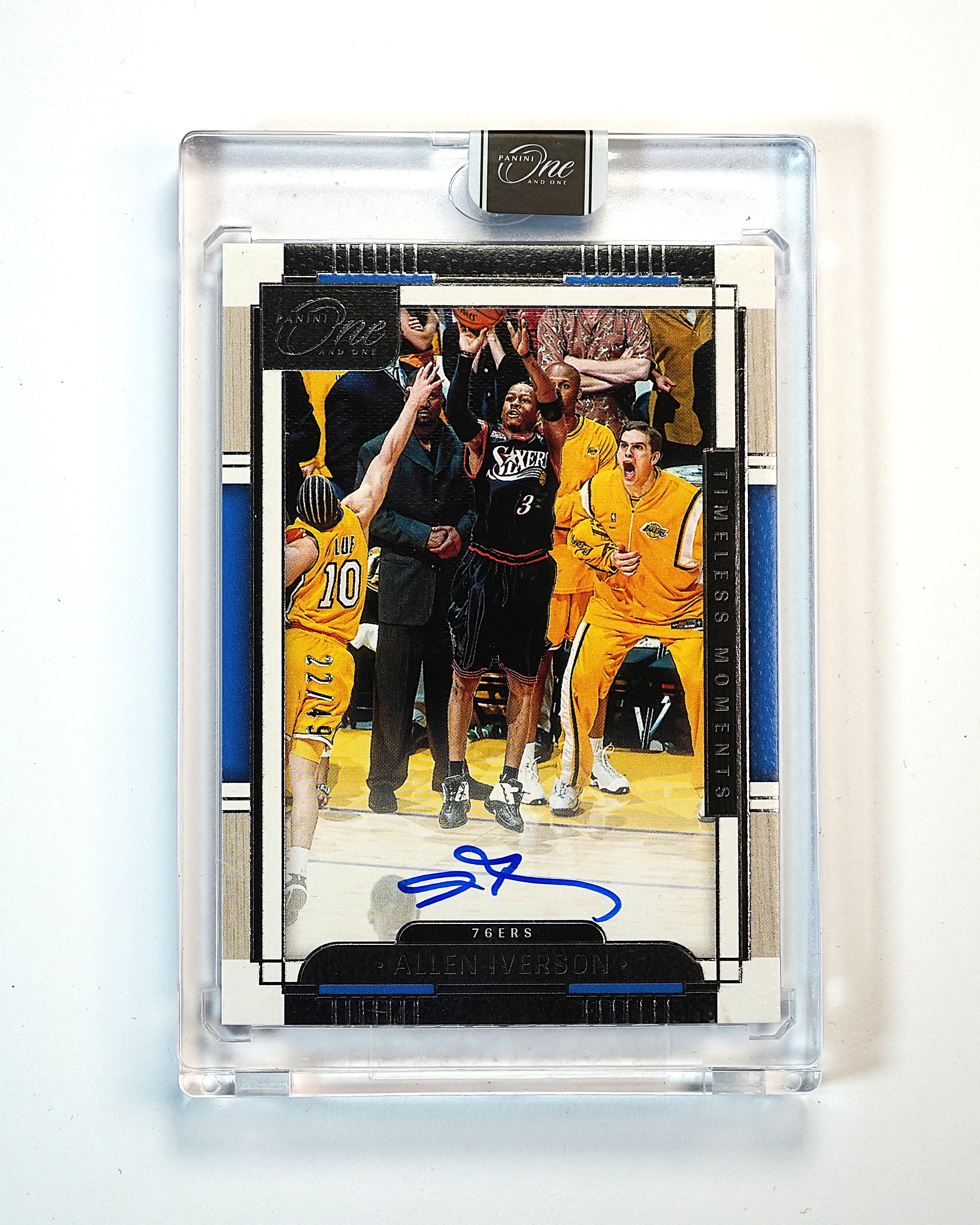 2023-24 Panini One and One Allen Iverson 阿伦 艾弗森 22/49编 时刻 签字 卡签 银平行 系列Hit 76人 艾佛森 答案 总决赛对阵湖人 原封砖【DD】