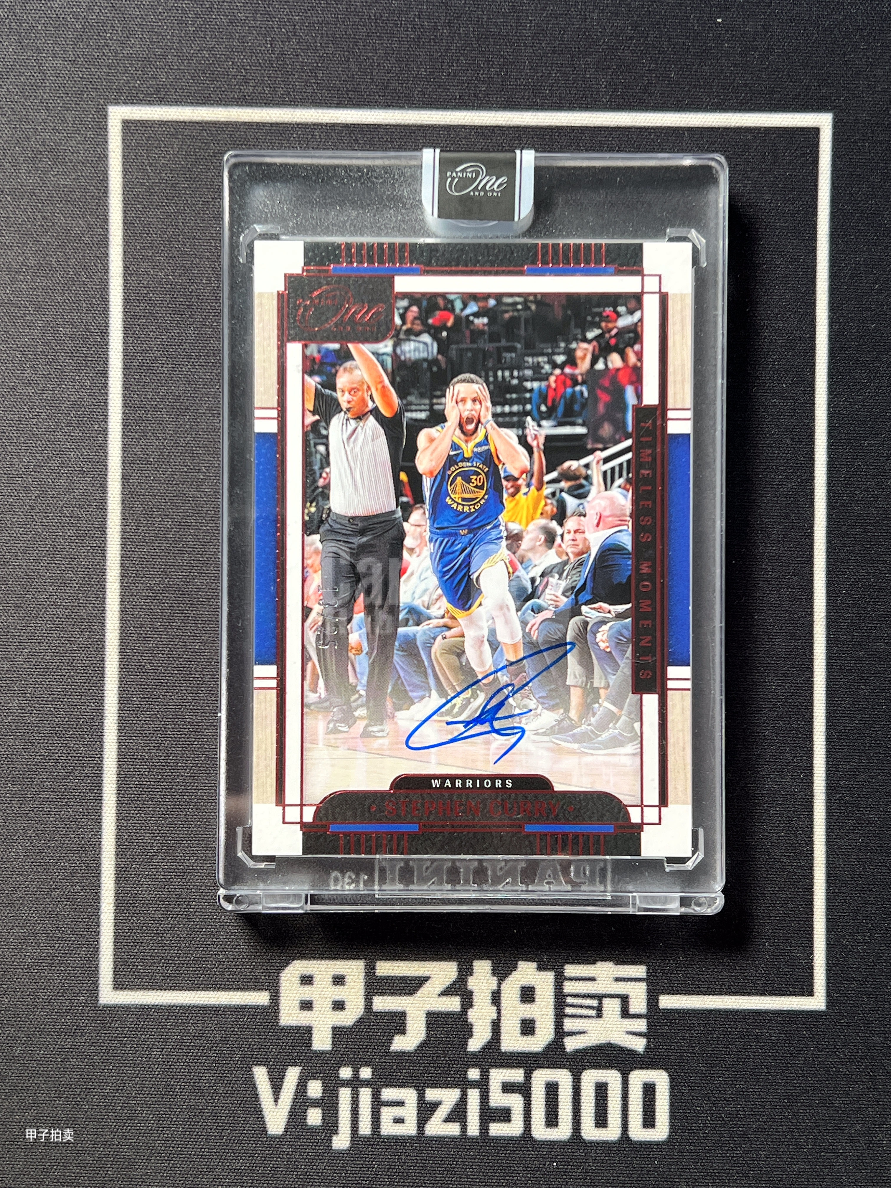 【甲子拍卖】2023-24 Panini One And One Stephen Curry OAO 斯蒂芬 库里 勇士 萌神 卡签 签字 25编 Timeless Moments 鬼脸 呐喊 时刻 时刻签 原封砖 卡品详细图 火JU12