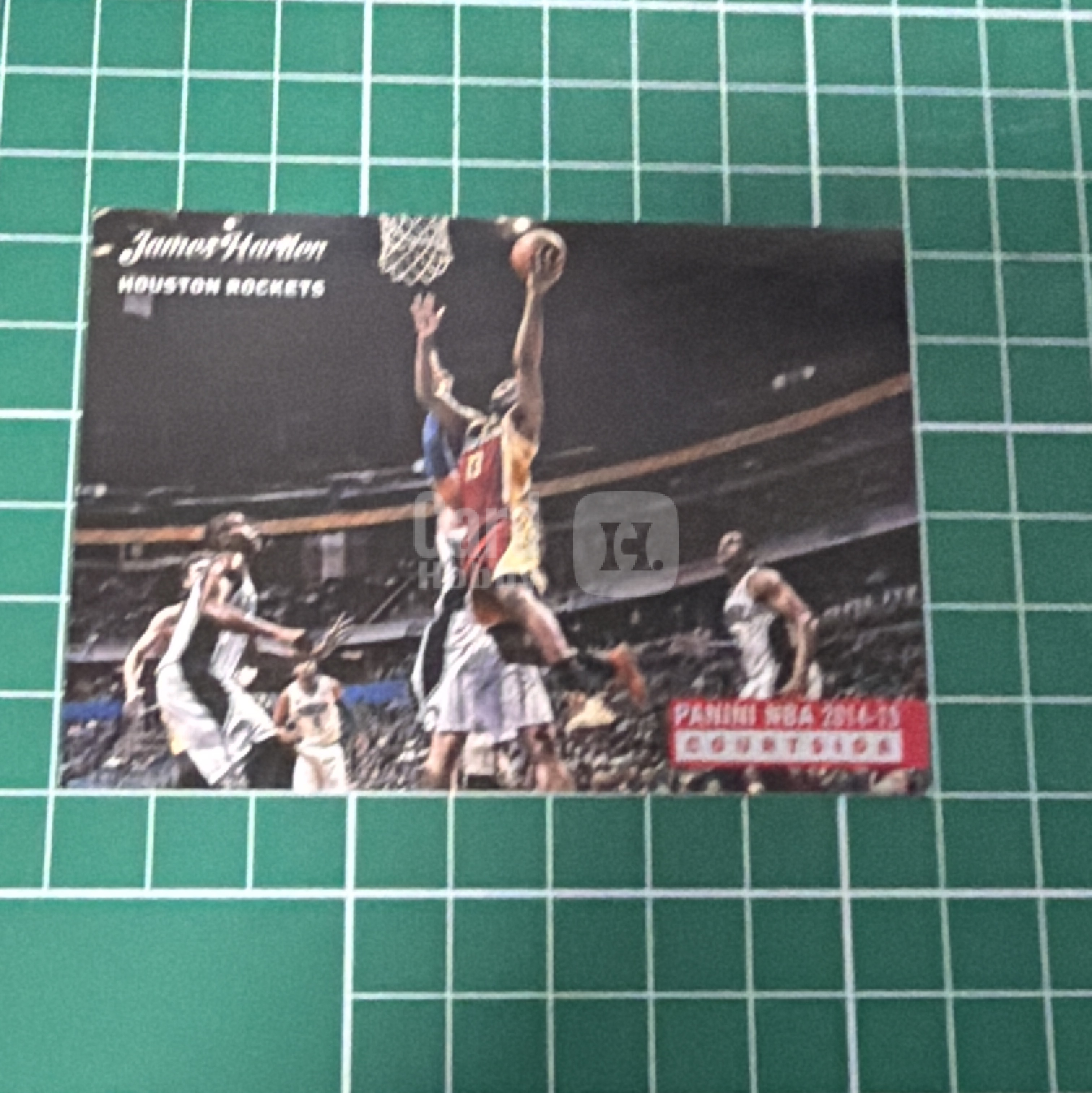2014-15 Panini S.p.A James Harden 中雅图/中亚图 詹姆斯哈登 横版特卡 场边 小聚光灯 老卡 绝版卡 稀有大比例 折痕 卡面不平
