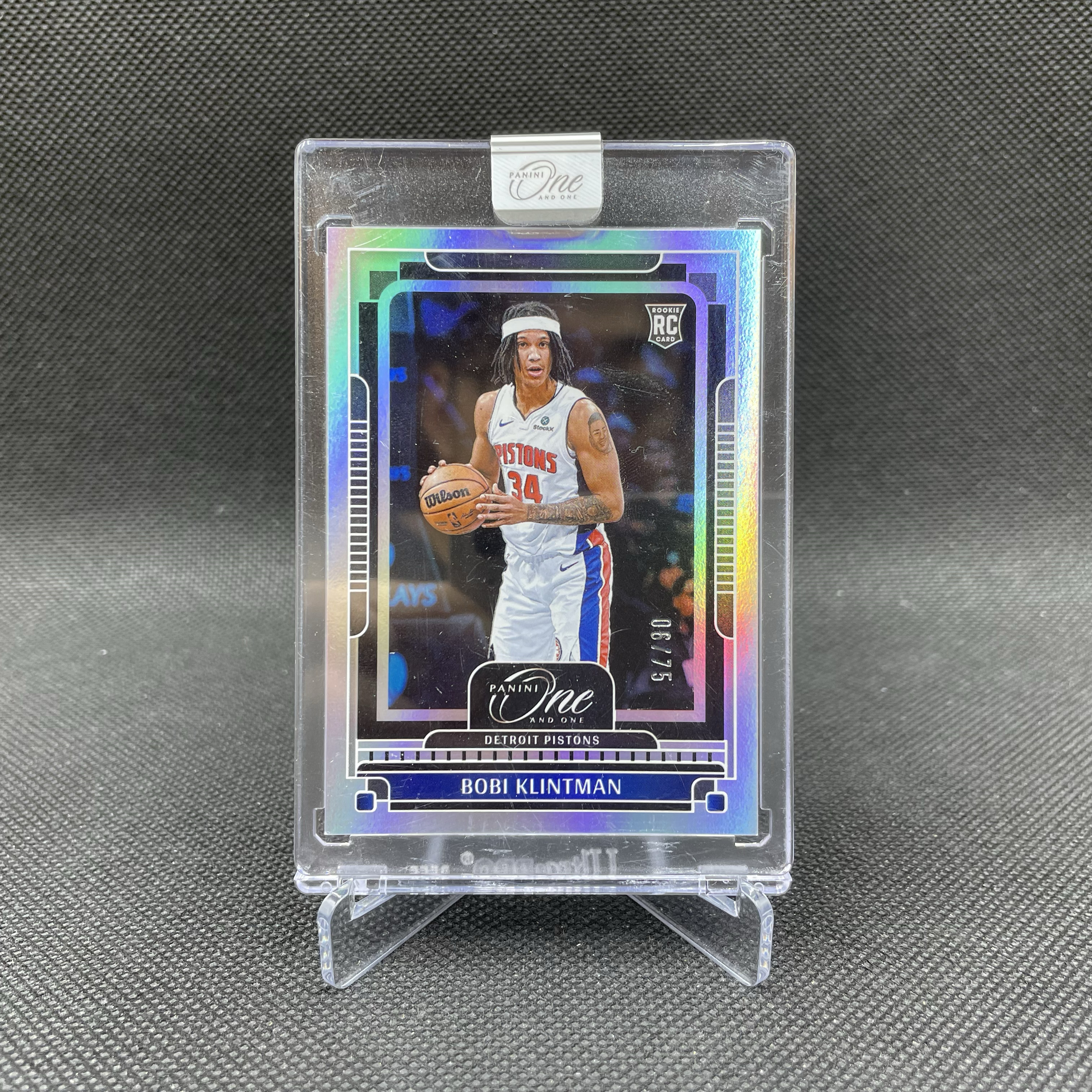 2024-25 Panini One and One Bobi Klintman RC 活塞 新秀 博比 克林特曼 06/75编 Base 银折 原封砖 CC 坎宁安队友 品如图 不累计 He