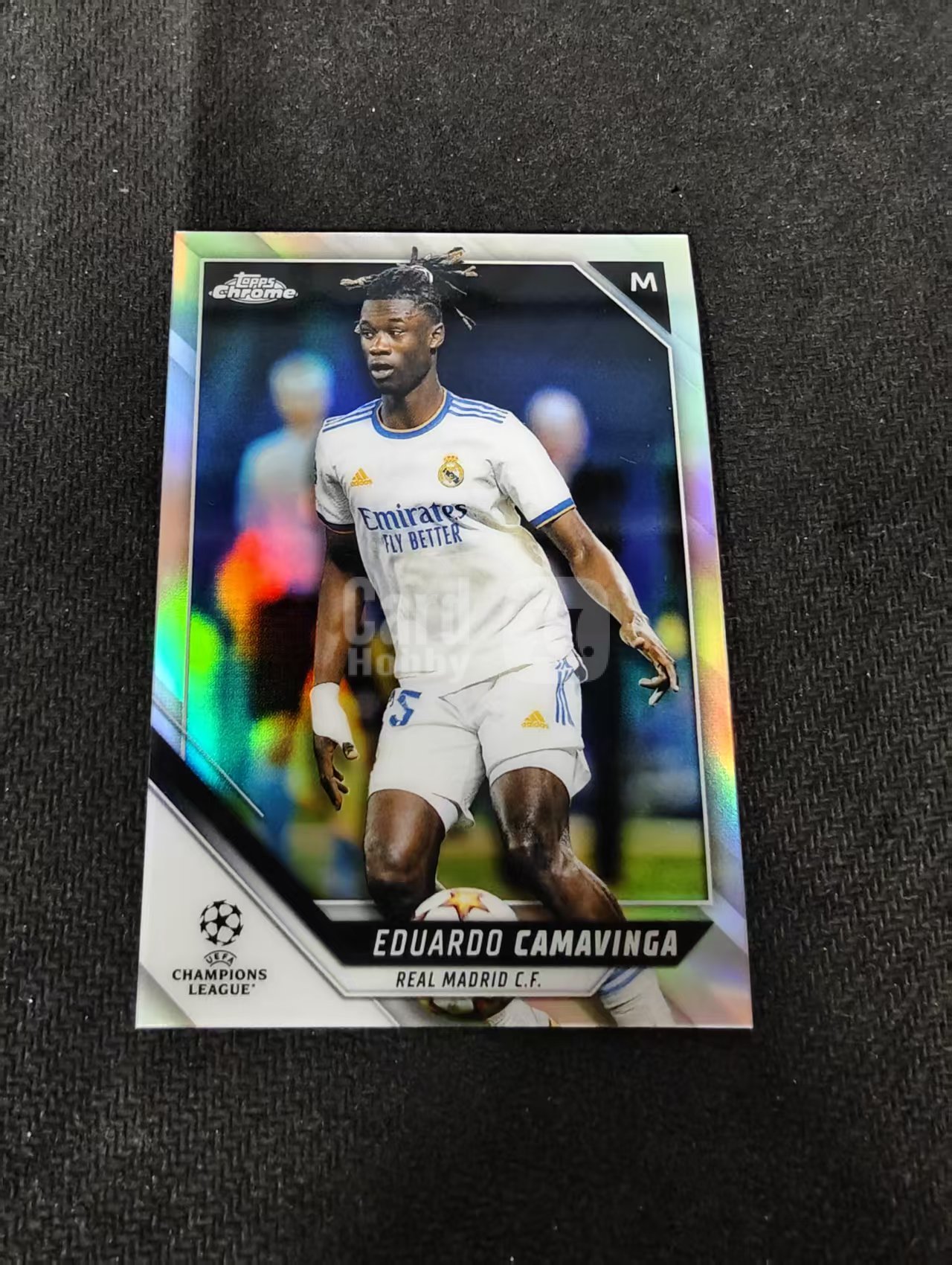 【可合并,不累计】2022 Topps Chrome Eduardo Camavinga 卡马文加 皇家马德里 银折 欧冠 划痕 边角瑕疵 #115