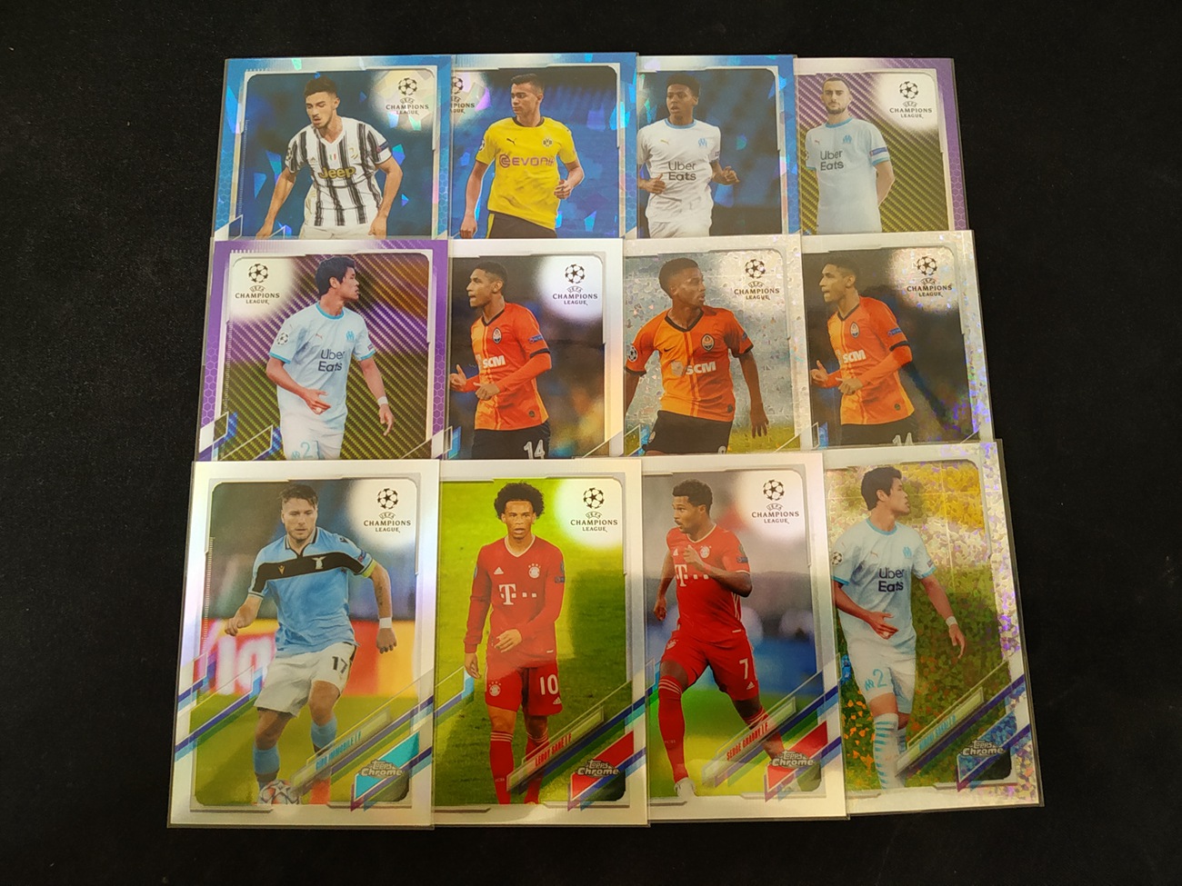 10-29 wbin 160 【钢蛋儿拍卖】 Topps 欧冠 Chrome / 蓝宝石 12张 RC 新秀 折射卡 亚历杭德罗 马克斯 Marques 雷涅尔 热苏斯 Jesus 马利 阿克 Ake 等 不保卡品