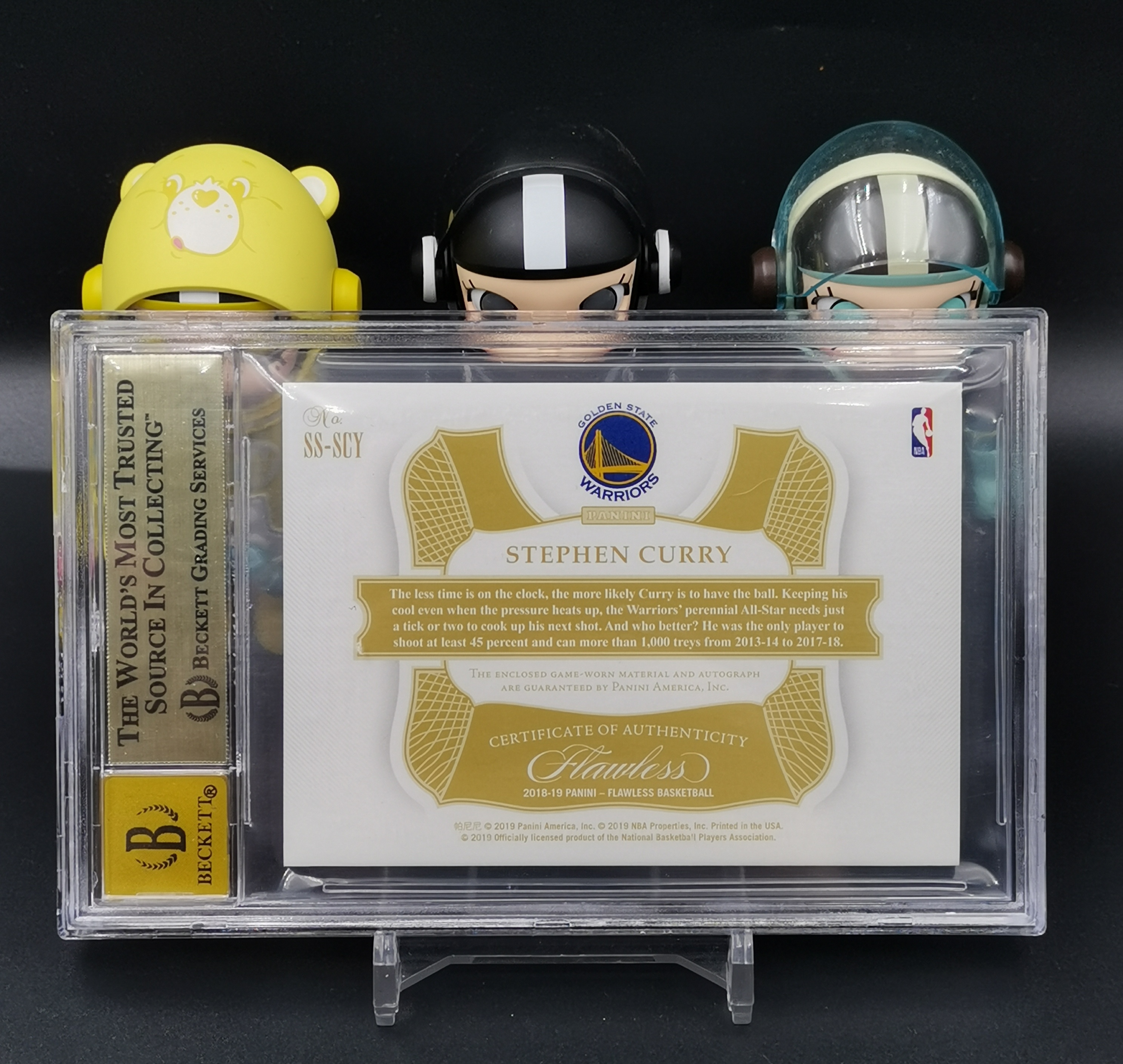 2018-19 Panini Flawless Stephen Curry 【学浪】手提系列 勇士 库里 字母球衣暴利切割 签字 卡签 SS PA Star Swatch 中国红 12/15编 BGS金标9.5/10评级 系列Hit 诶前