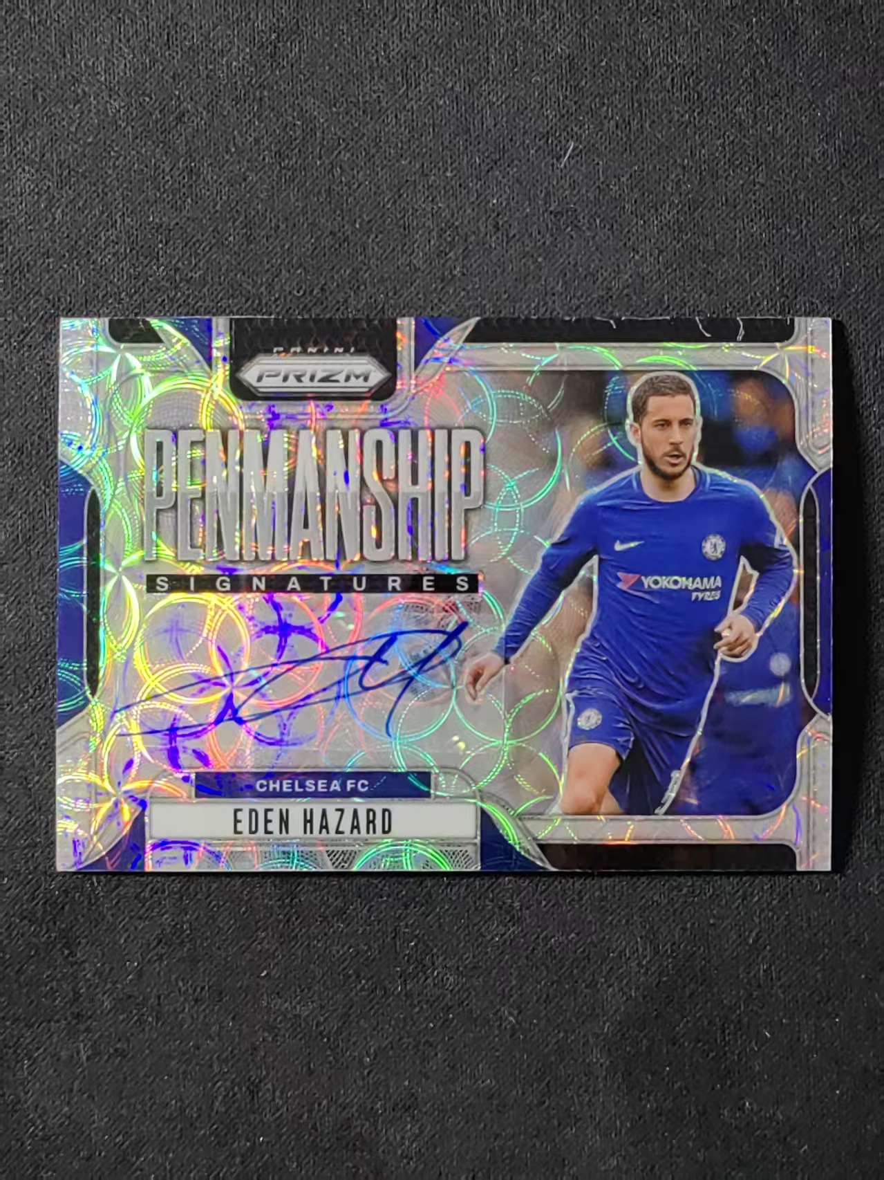 2024-25 Panini Prizm Eden Hazard 【林林拍卖二十三】pz系列 英超 切尔西 阿扎尔 银圈圈折 银choice折 Penmanship书法签 签字 瑕疵见图