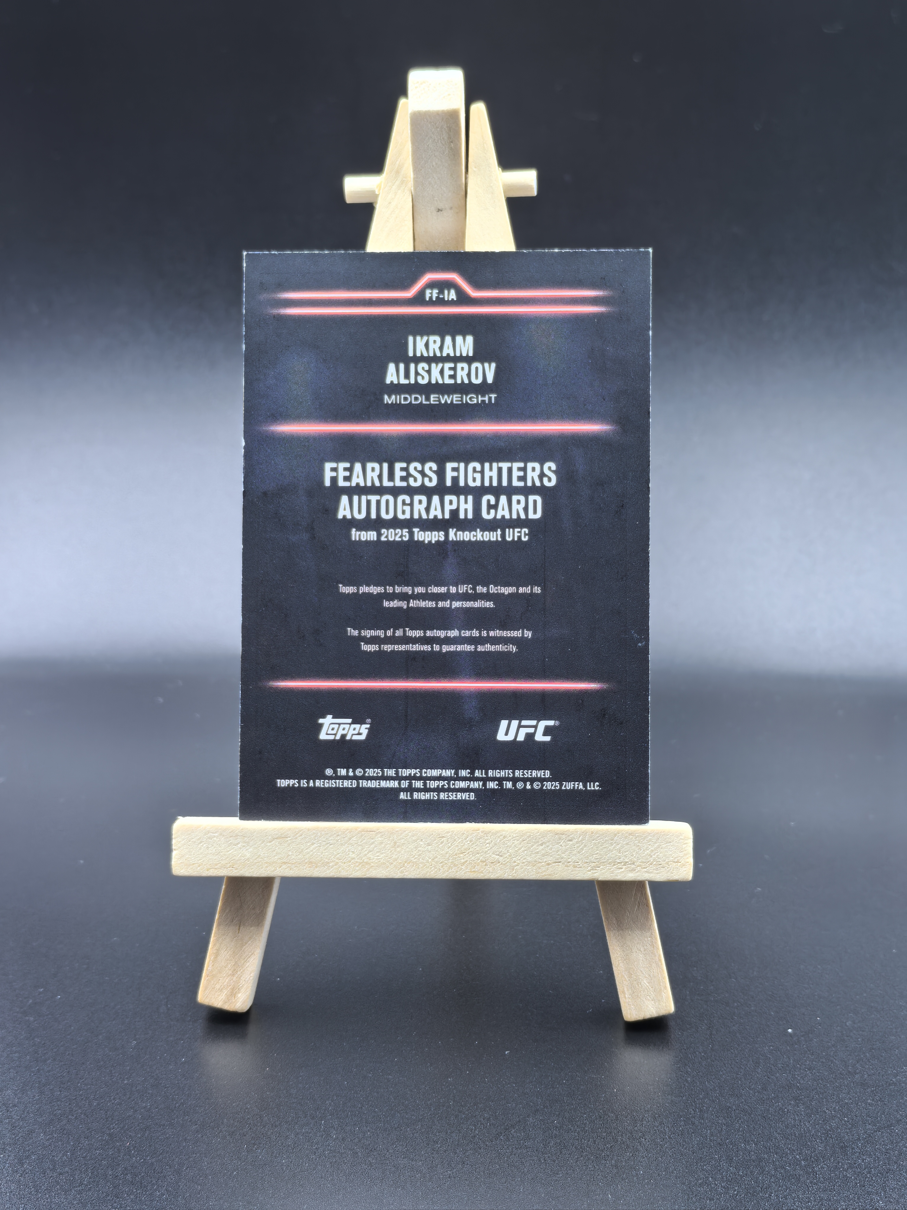 2025 Topps Knockout UFC综合格斗 淘汰盒 Ikram Aliskerov 伊克拉姆·阿利斯克罗夫 base签 签字 签名 卡签 限量299编 卡品如图(奶爸)