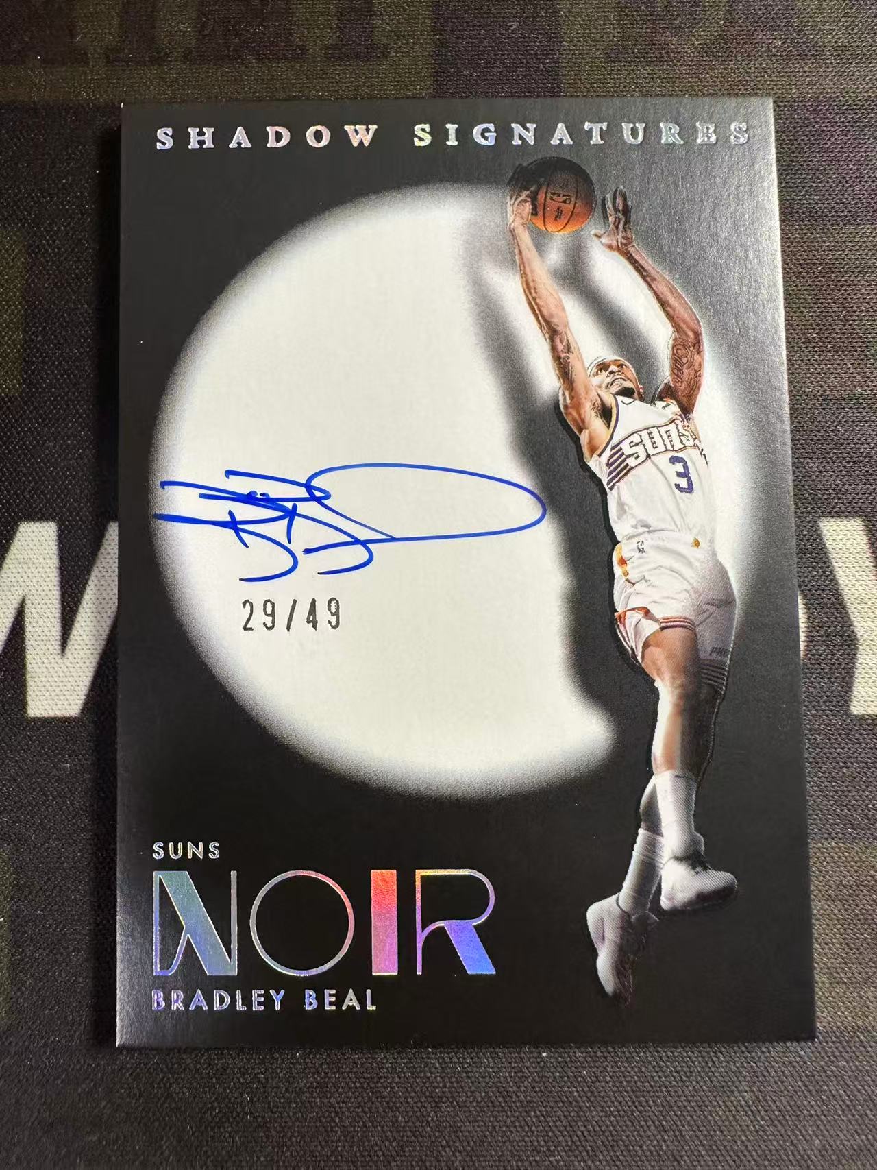 2024-25 Panini Noir Bradley Beal #SHA-BB3 太阳 布拉德利 比尔 签字 卡签 诺尔 影子签 49编