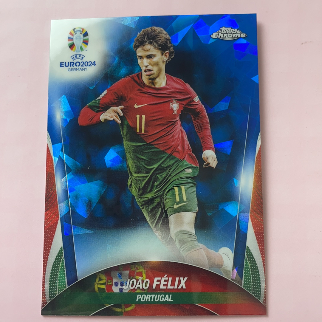 [Baes专场] 2024 TOPPS CHROME 欧洲杯 蓝宝石 葡萄牙 菲利克斯 蓝碎冰折 base 不保卡品
