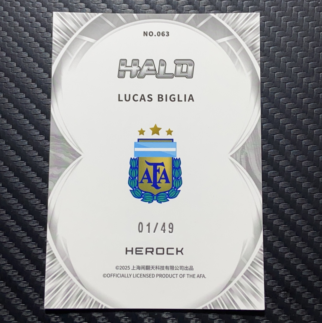 【小牛代拍】2025-26 HEROCK HALO Lucas Biglia HALO 阿根廷队 卢卡斯 比利亚 1/49编 橙折 首编 卡品如图(男)