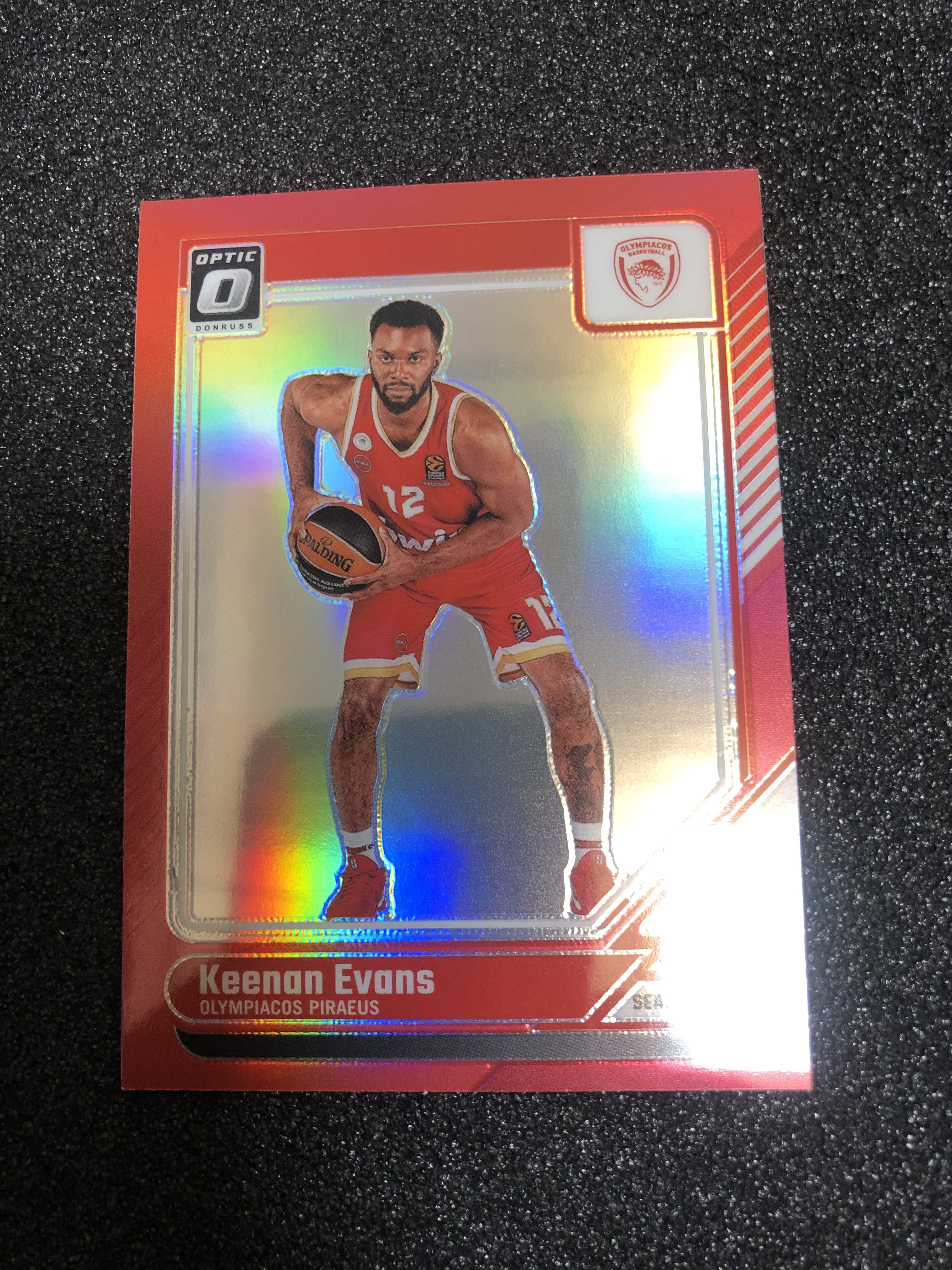 2024-25 Panini Donruss kenan evans 欧洲篮球联赛 基南 埃文斯 活塞 optic 99编 红折 55/99 卡品如图 凑套收藏必备