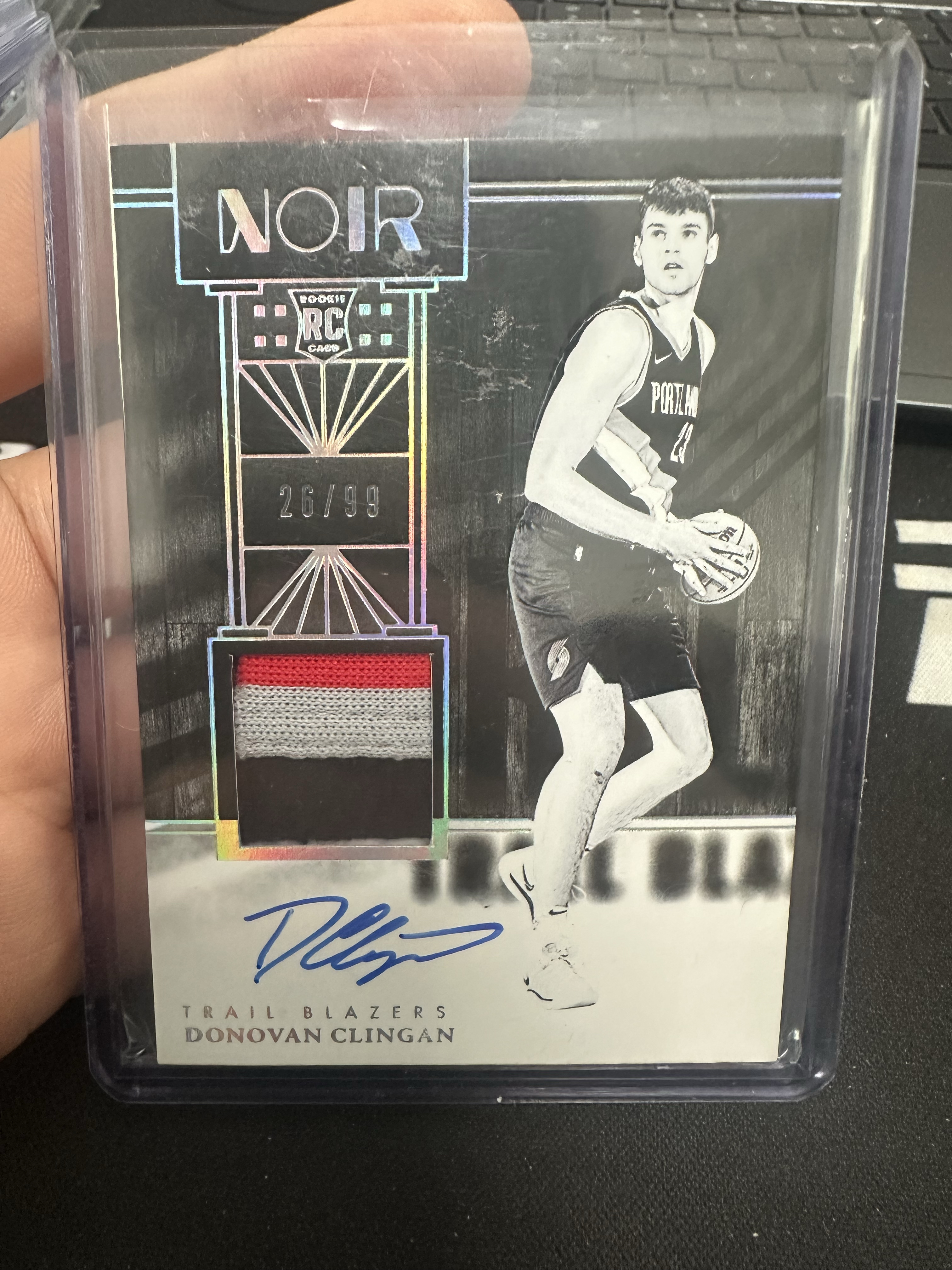 2024-25 Panini Noir Donovan Clingan 多诺万 克林根 开拓者 新秀RC 诺尔 99编 RPA 签字 卡签 Patch 冷