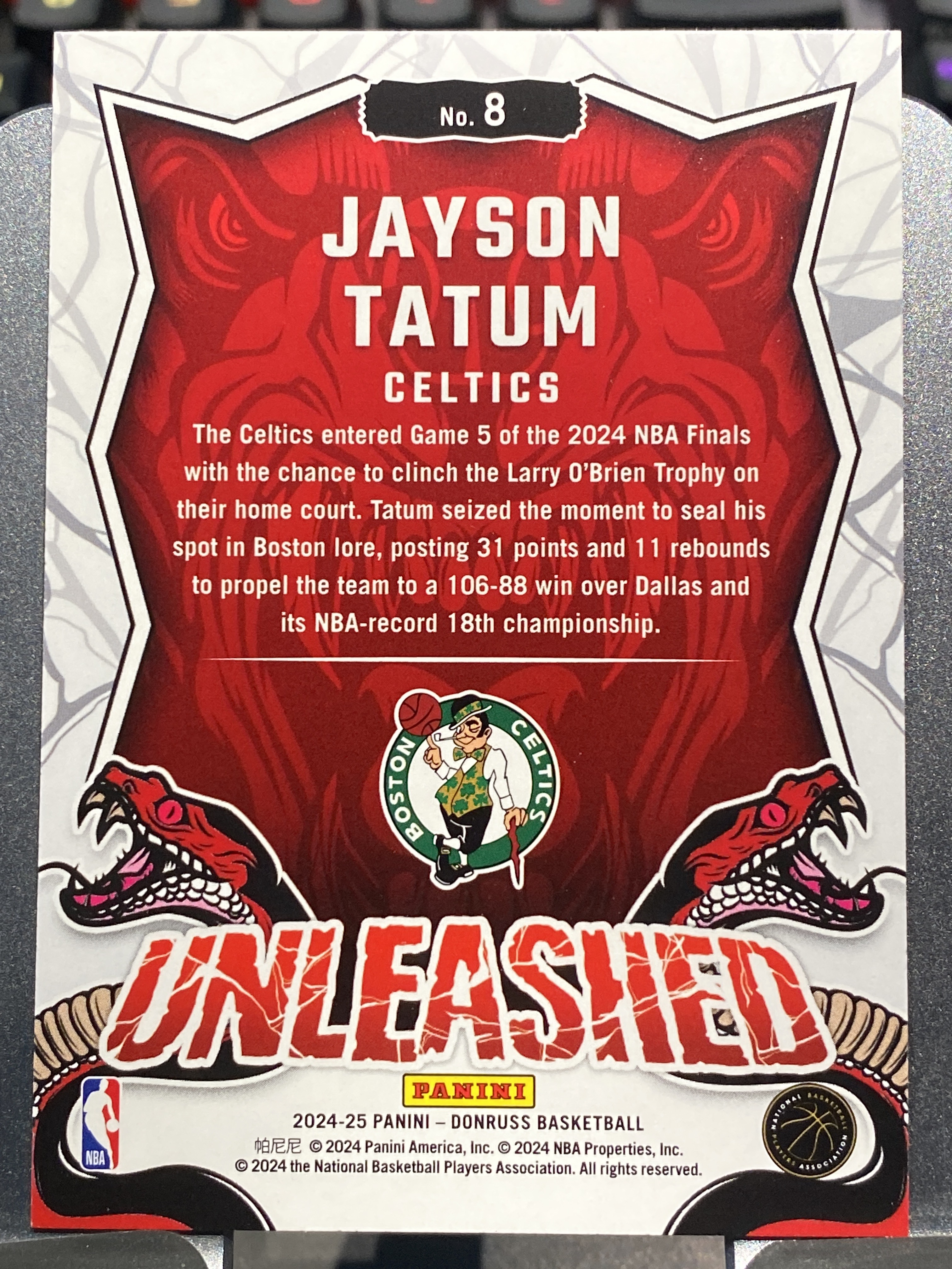 2024-25 【靓星代拍】 Donruss Jayson Tatum 杜蕾斯 凯尔特人 杰森塔图姆 绿军 钻石折 Unleashed 卡品如图 专收凑套必备 #Lx