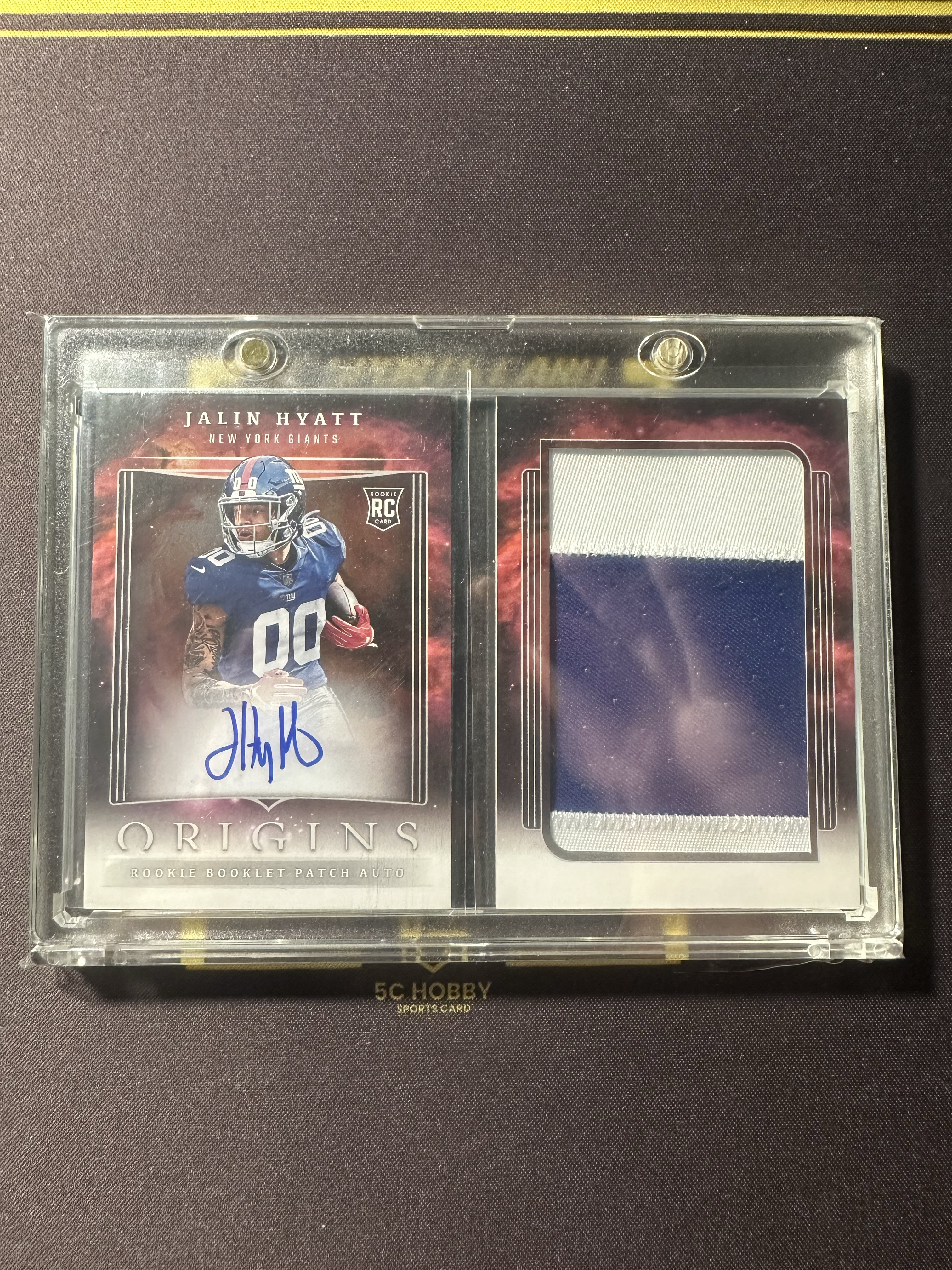 【主演出卡】 2023 panini 橄榄球 playbook 巨人队 Jalin Hyatt 小书 球衣签字 卡品如图 暴力切割 37/49