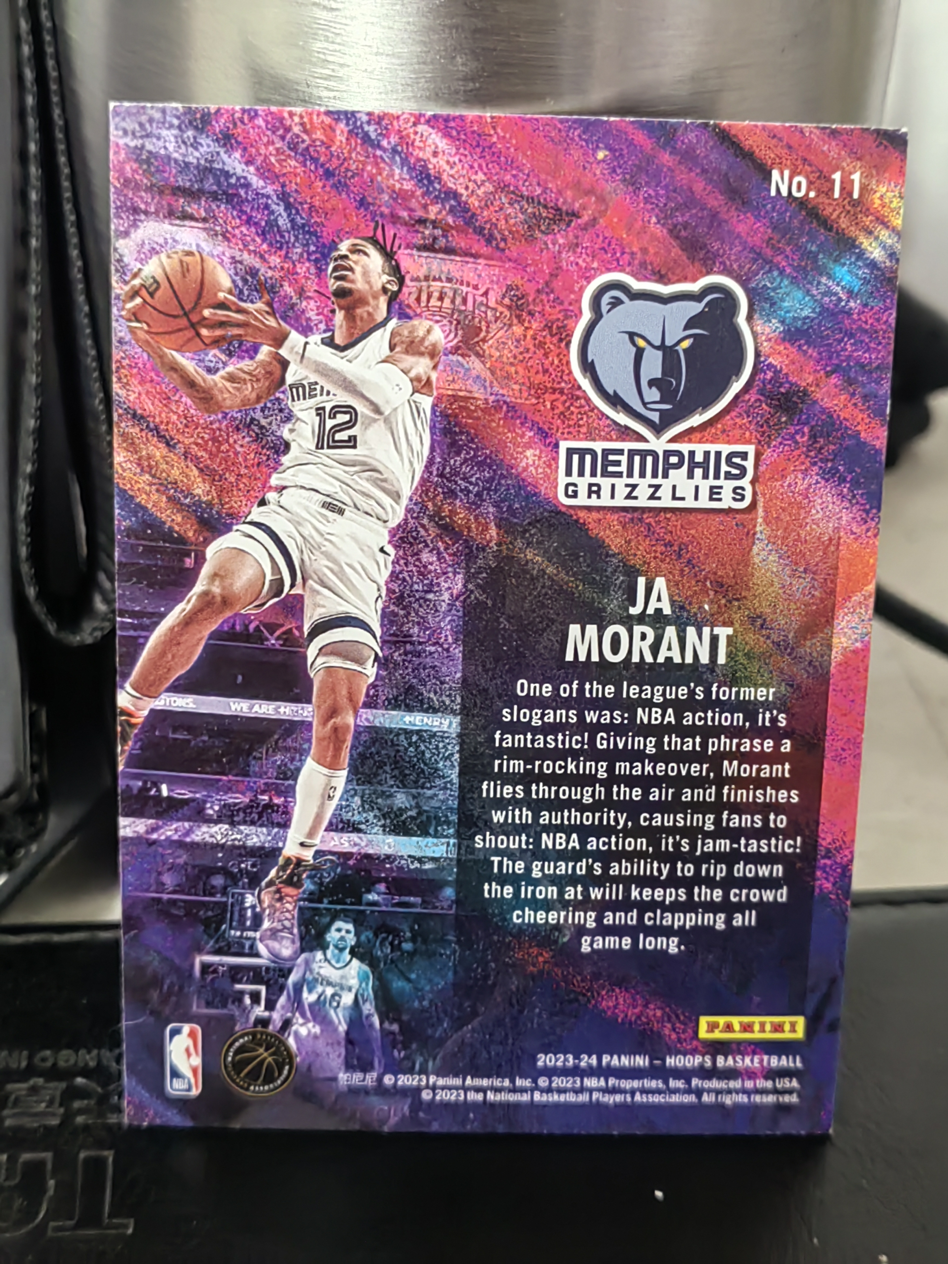 2023-24 Panini Hoops Ja Morant Hoops 银折 贾 莫兰特 灰熊 JAM-TASTIC 特卡 篮 白边白角 不保卡品 卡品如图