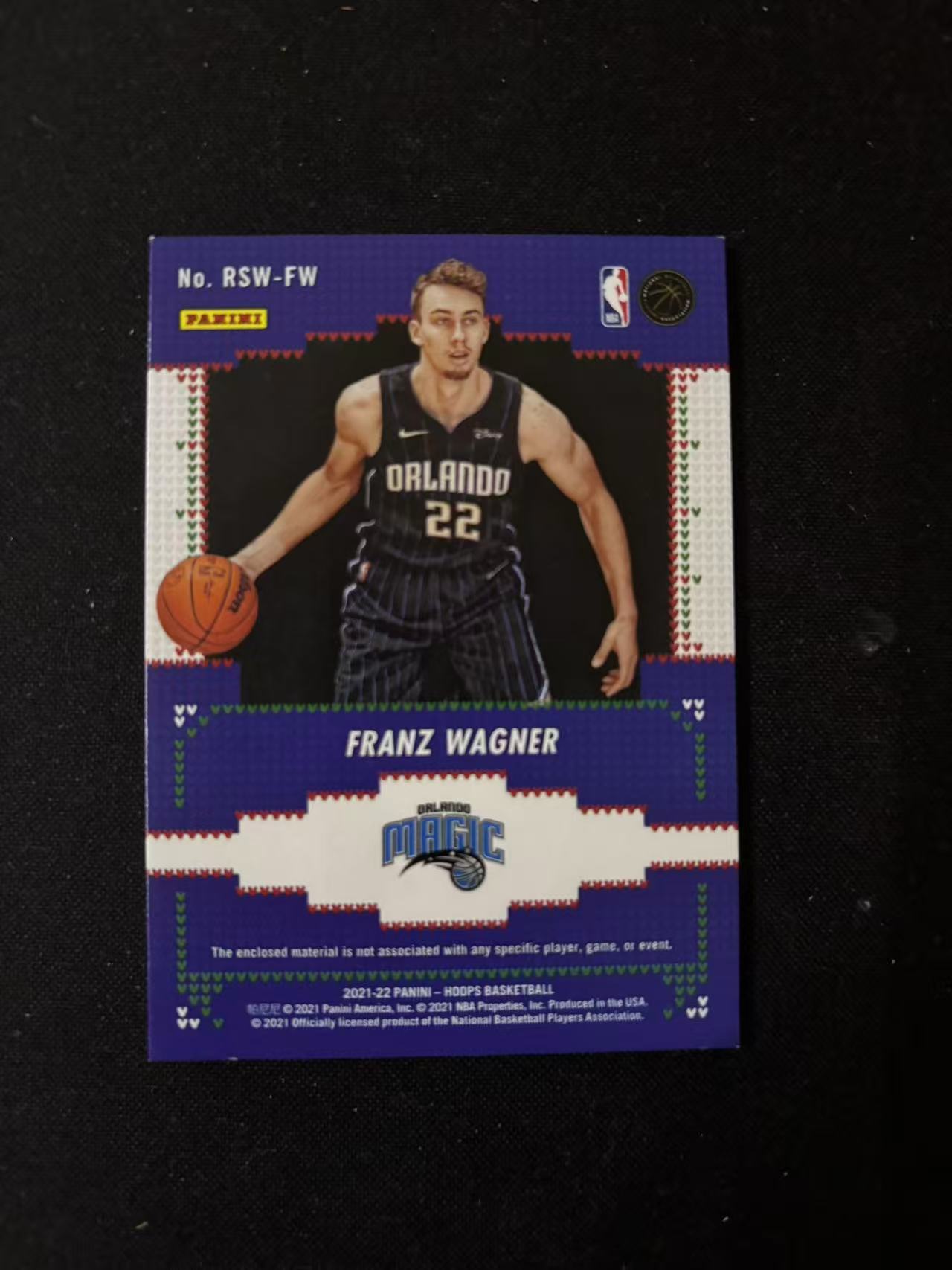 【星辰】PANINI 21-22 HOOPS系列 圣诞 瓦格纳 魔术 球衣 PATCH 物料