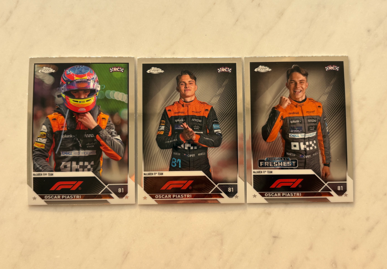 2023 Topps Chrome F1 Oscar Piastri RC 皮亚斯特里 新秀 迈凯伦 定妆照Base打包 冠军争夺者 ebay起飞 卡品如图 收藏必备