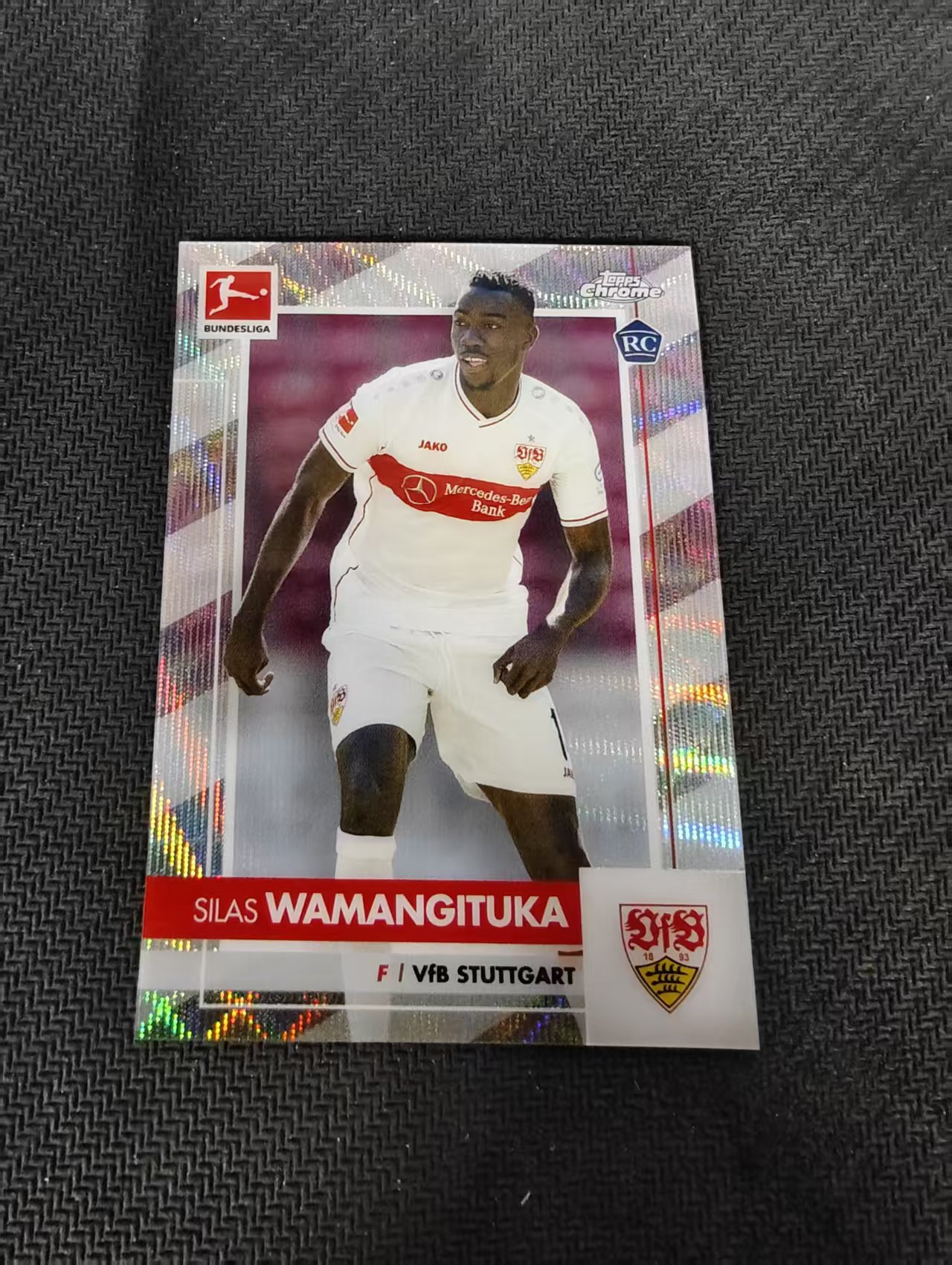 【可合并,不累计】2021 Topps Chrome Silas Wamangituka 德甲 斯图加特 瓦曼吉图卡 RC 新秀 波纹折 250编 划痕 边角瑕疵